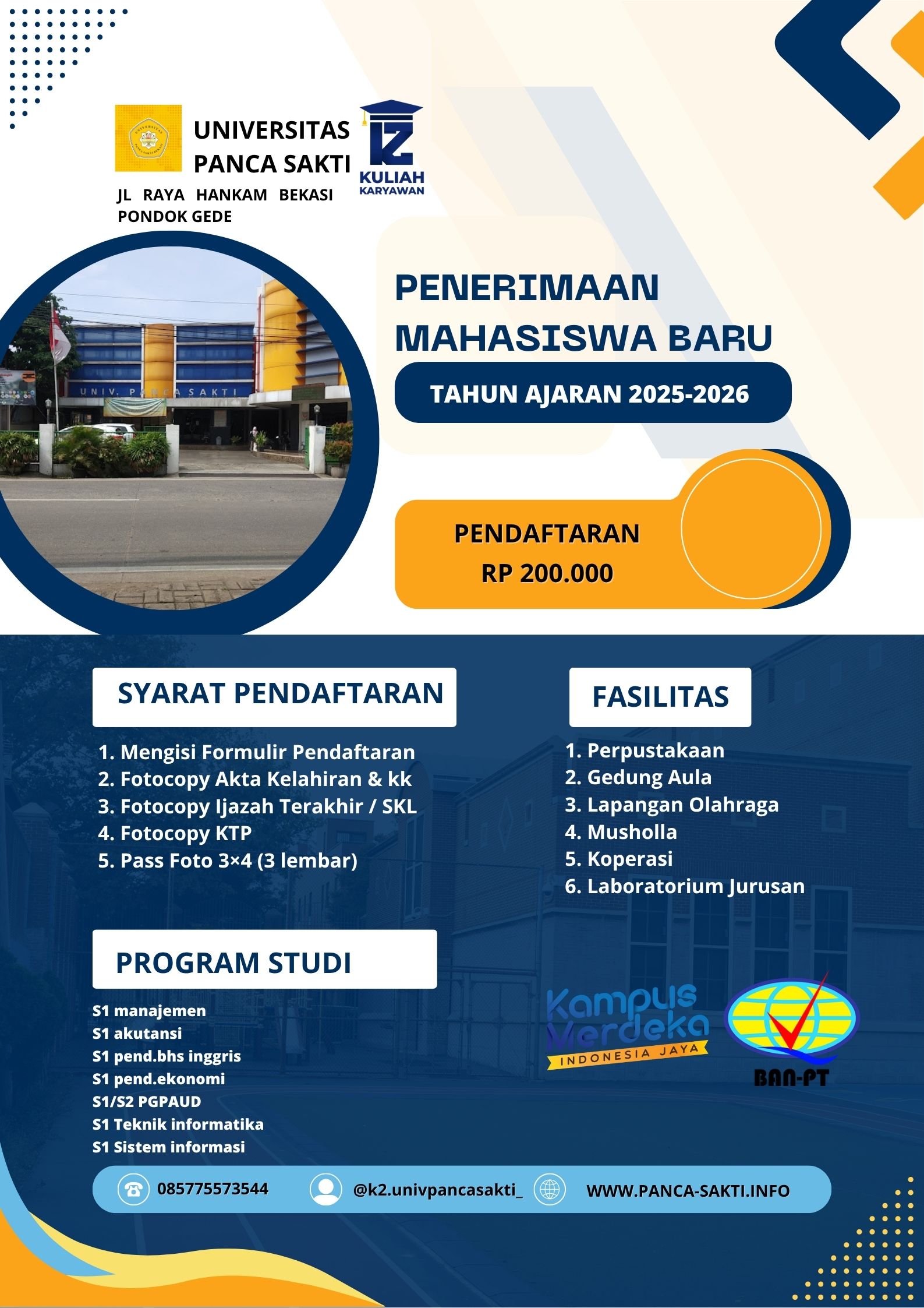 Pendaftaran Kuliah Jurusan S1 Pendidikan Guru PAUD Di Kampus Universitas Panca Sakti Bekasi
