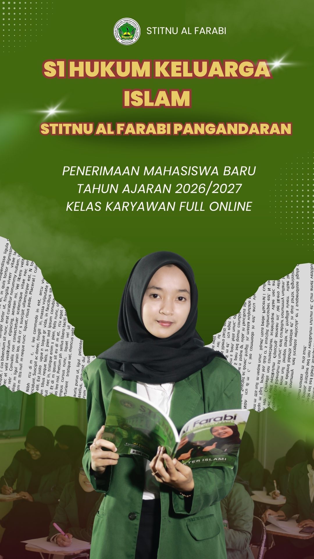 Pendaftaran Jurusan S1 Hukum Keluarga Islam Kelas Online STITNU Al Farabi Pangandaran