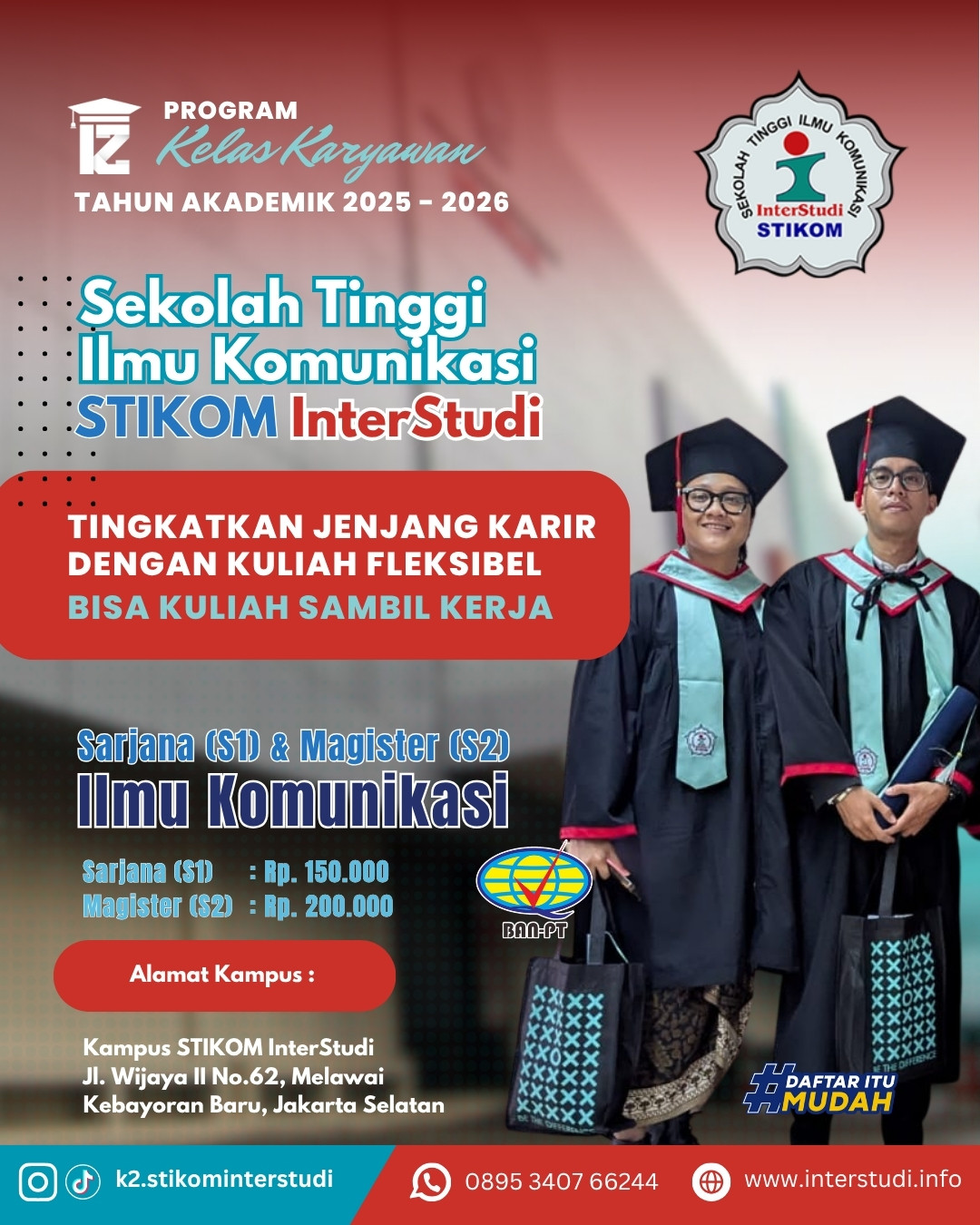 Daftar Kampus Kuliah Fleksibel dan Biaya Terjangkau di Jakarta STIKOM InterStudi 