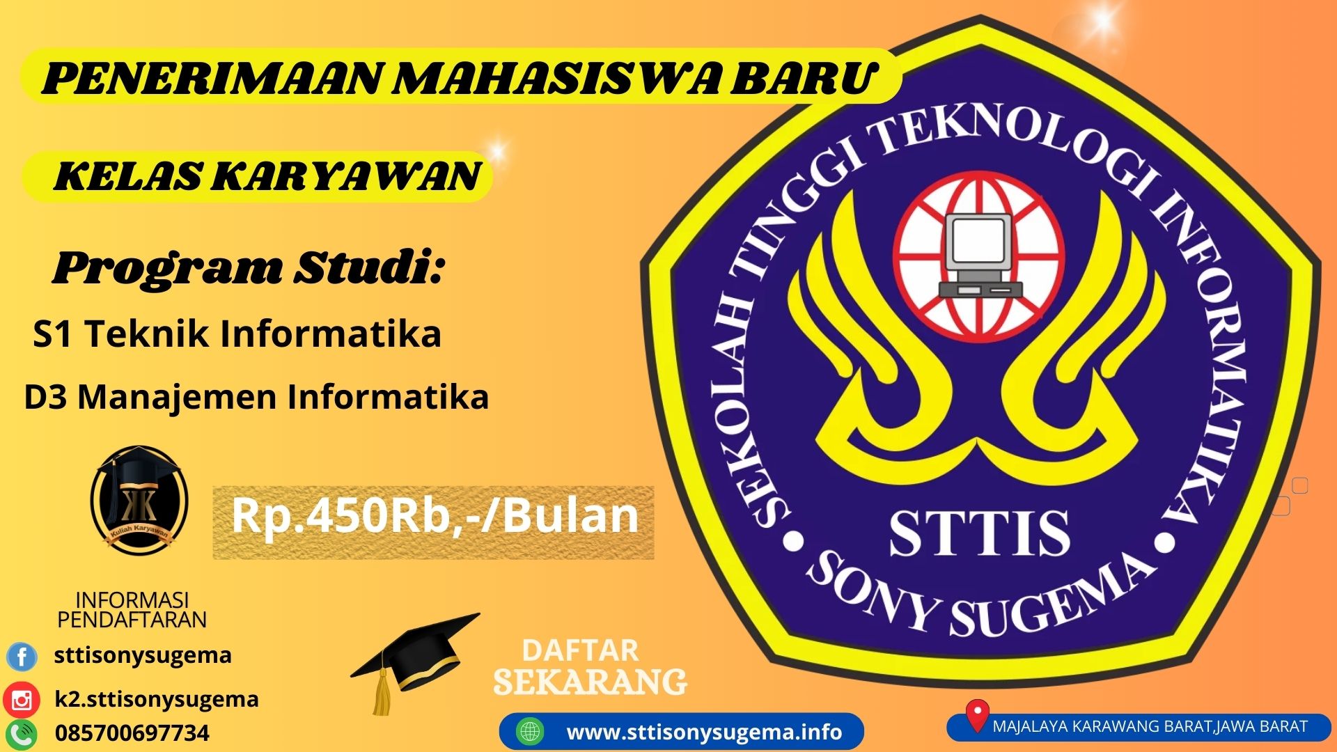 Program Kuliah STTI Sony Sugema Karawang - Cikarang - Cikampek