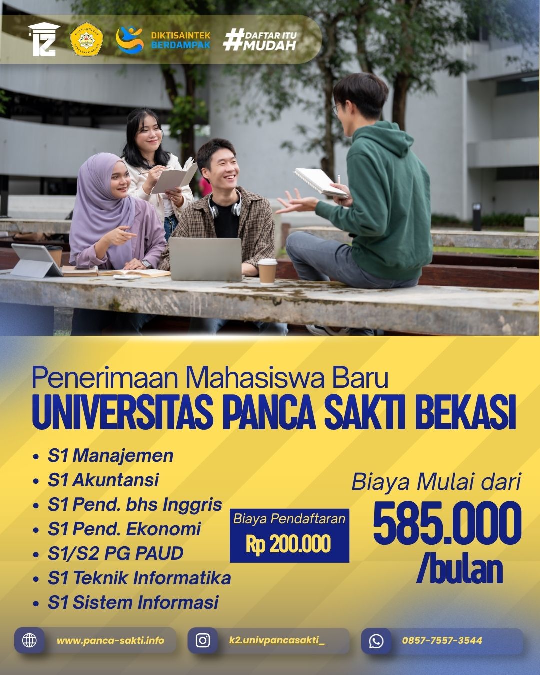 Batas Penerimaan Mahasiswa Baru Universitas Panca Sakti Bekasi 2026 Segera di Tutup