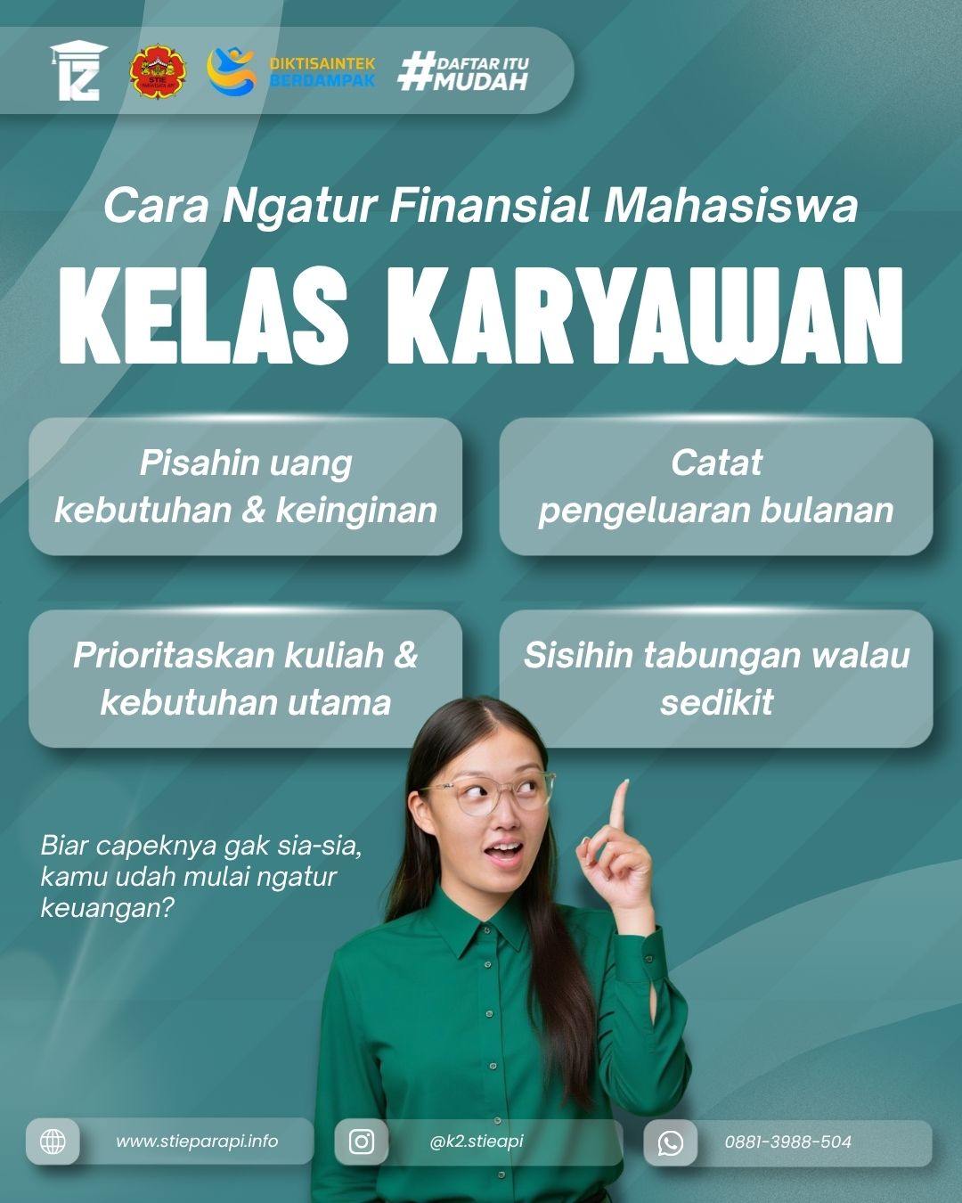 Jadwal Kuliah Fleksibel dan Biaya Terjangkau di Kuliah Karyawan (K2) STIE Pariwisata API Yogyakarta