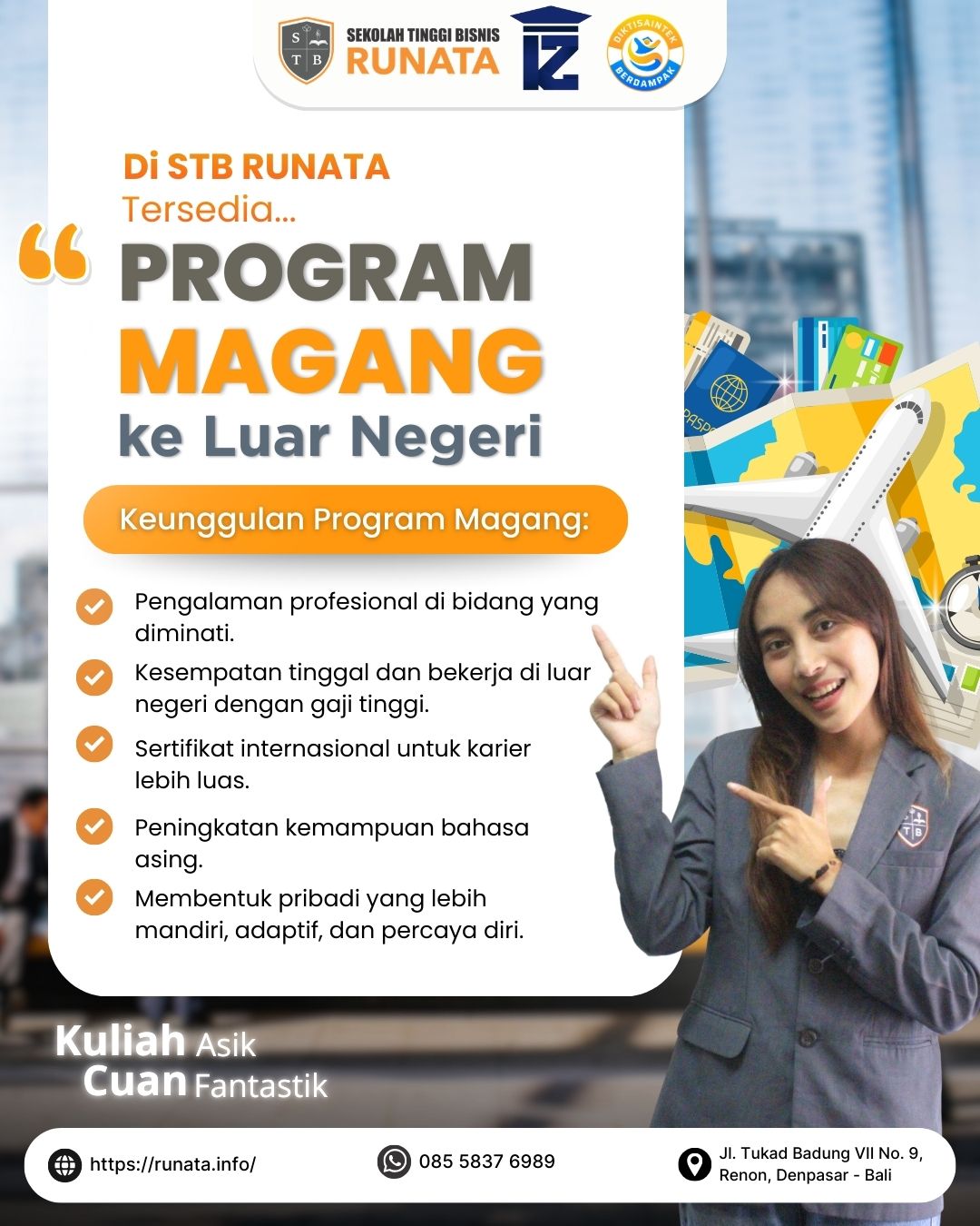 Kampus Bisnis dengan Program Magang Luar Negeri di Denpasar