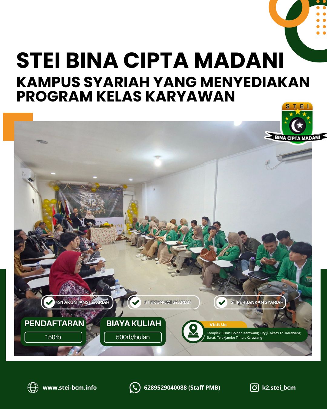 STEI Bina Cipta Madani kampus syariah dengan program kelas karyawan