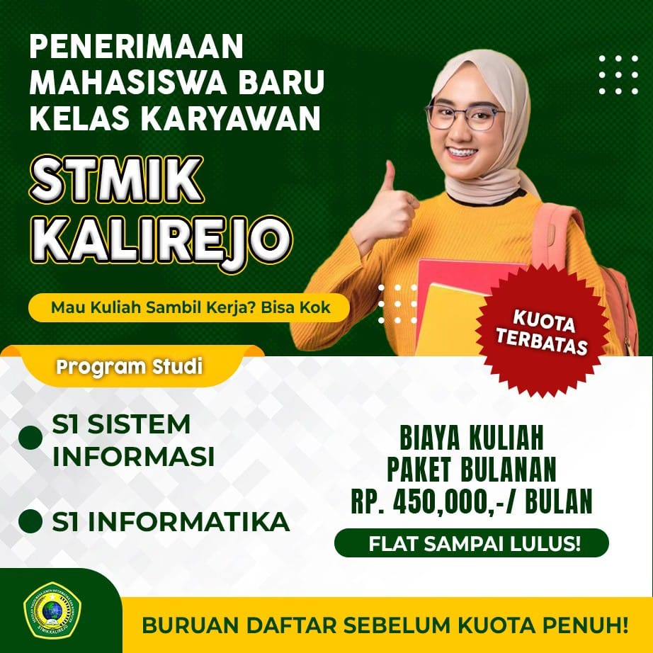 Kampus STMIK Kalirejo Kuliah Sambil Kerja