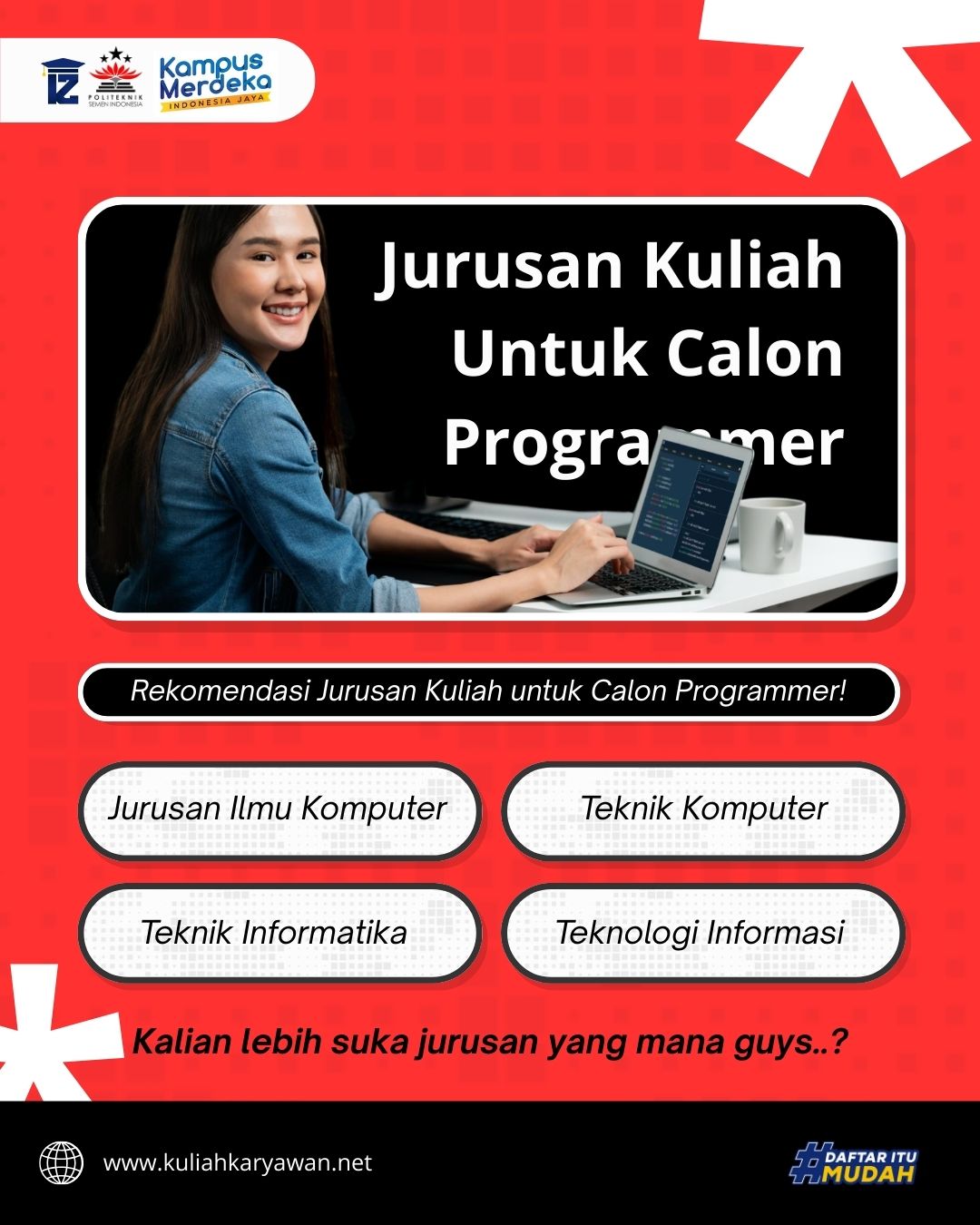 Kuliah Teknologi Informasi D3 Praktis Cepat Siap Kerja