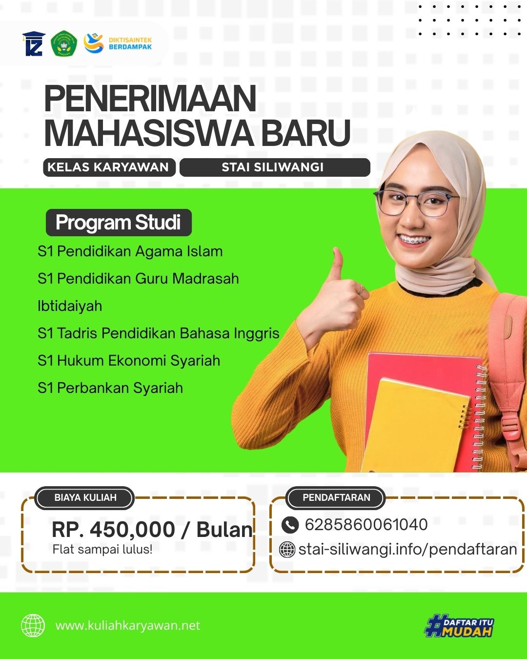 Pendaftaran semester ganjil tahun ajaran 2026 STAI SILIWANGI dibuka