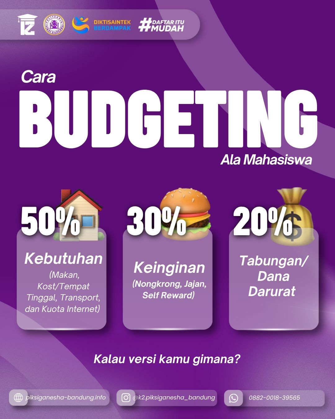 Cara Budgeting Ala Mahasiswa Politeknik Piksi Ganesha Kelola Keuangan dengan Bijak