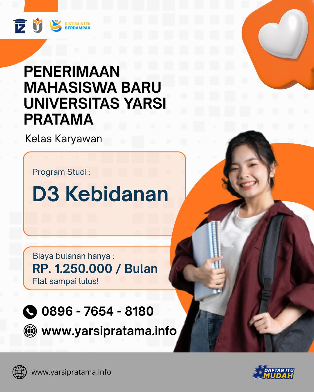 Biaya Kuliah Terjangkau Jurusan D3 Kebidanan Universitas Yarsi Pratama