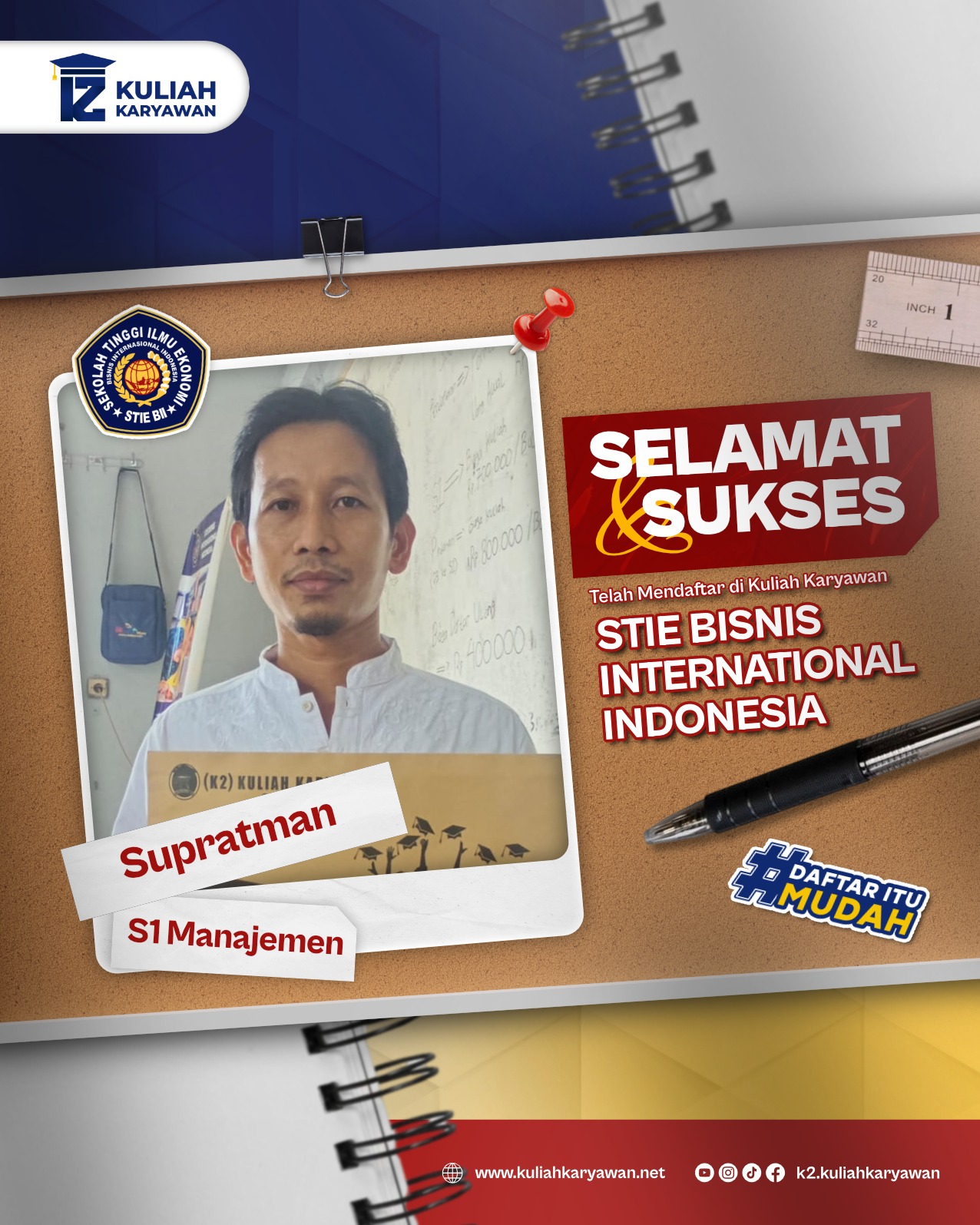 Pendaftaran Mahasiswa Baru dengan Kuota Kelas Terbatas di STIE BII