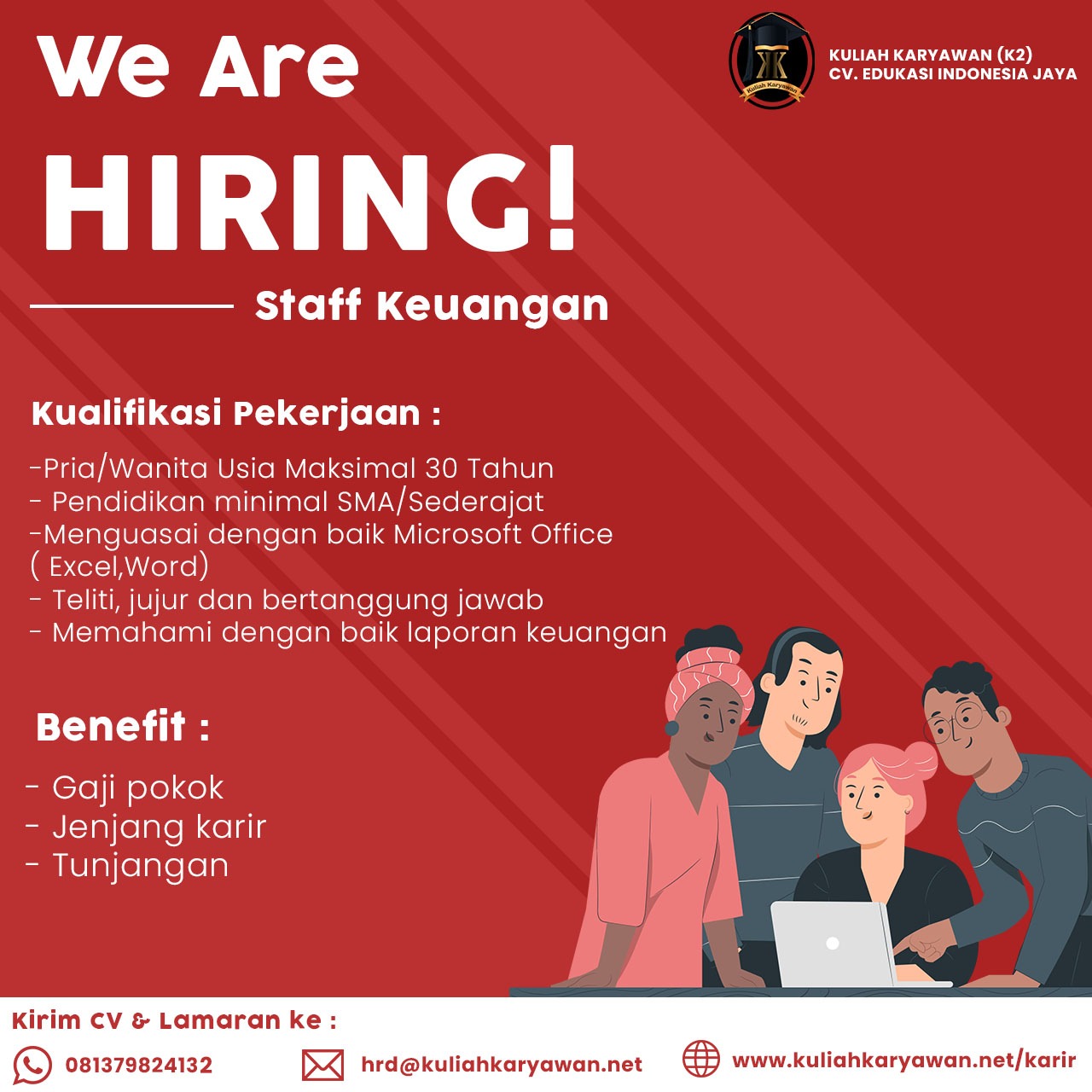 Dibutuhkan Staff Keuangan