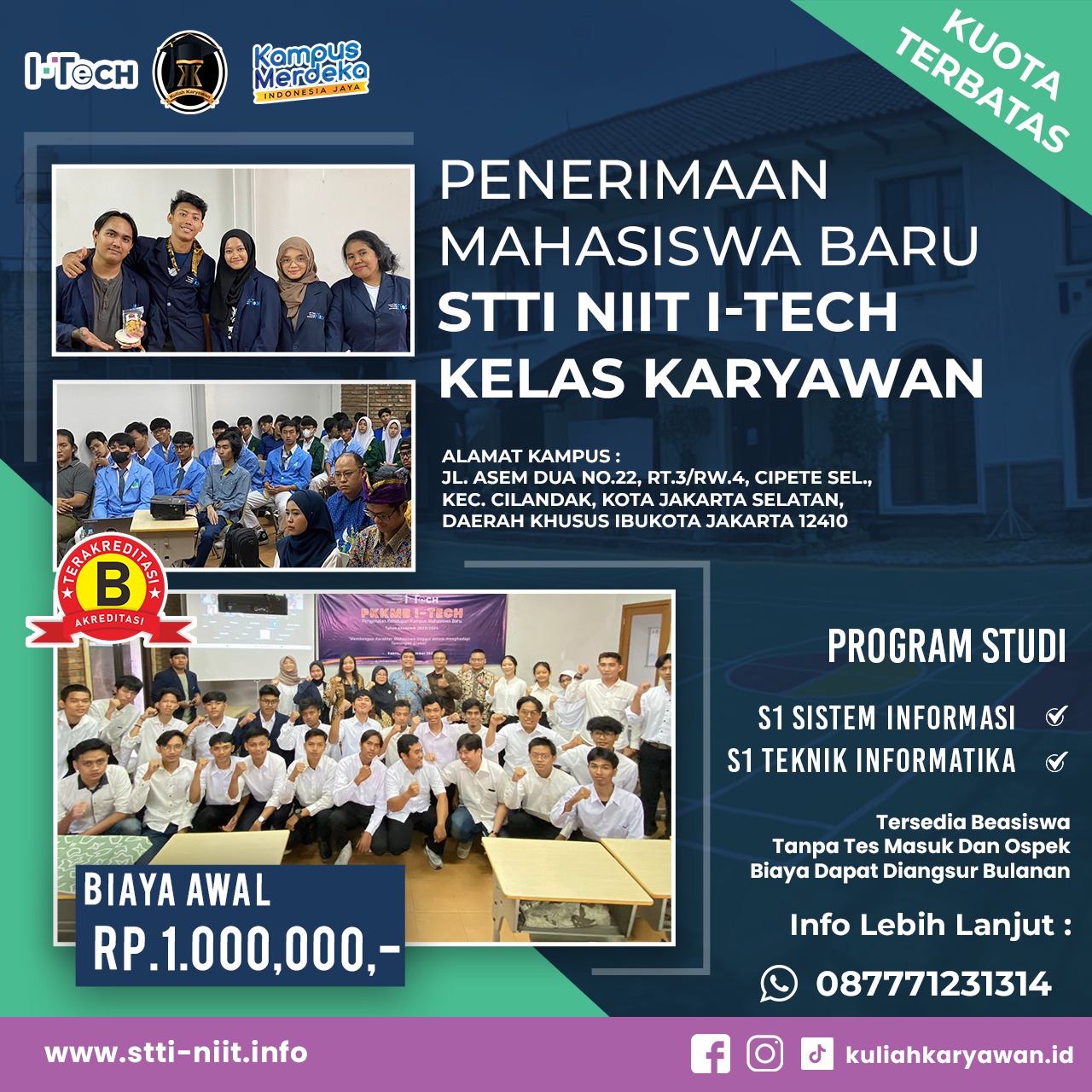 Kelas Shift Sekolah Tinggi Teknologi Informasi NIIT