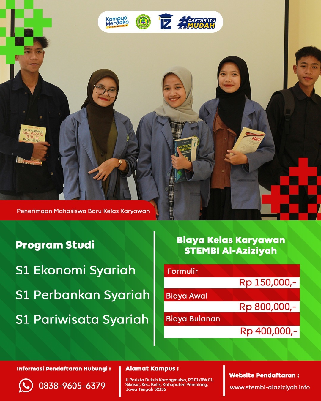 Kuliah di Stembi Al Aziziyah Randudongkal Pemalang Biaya Bisa Dicicil