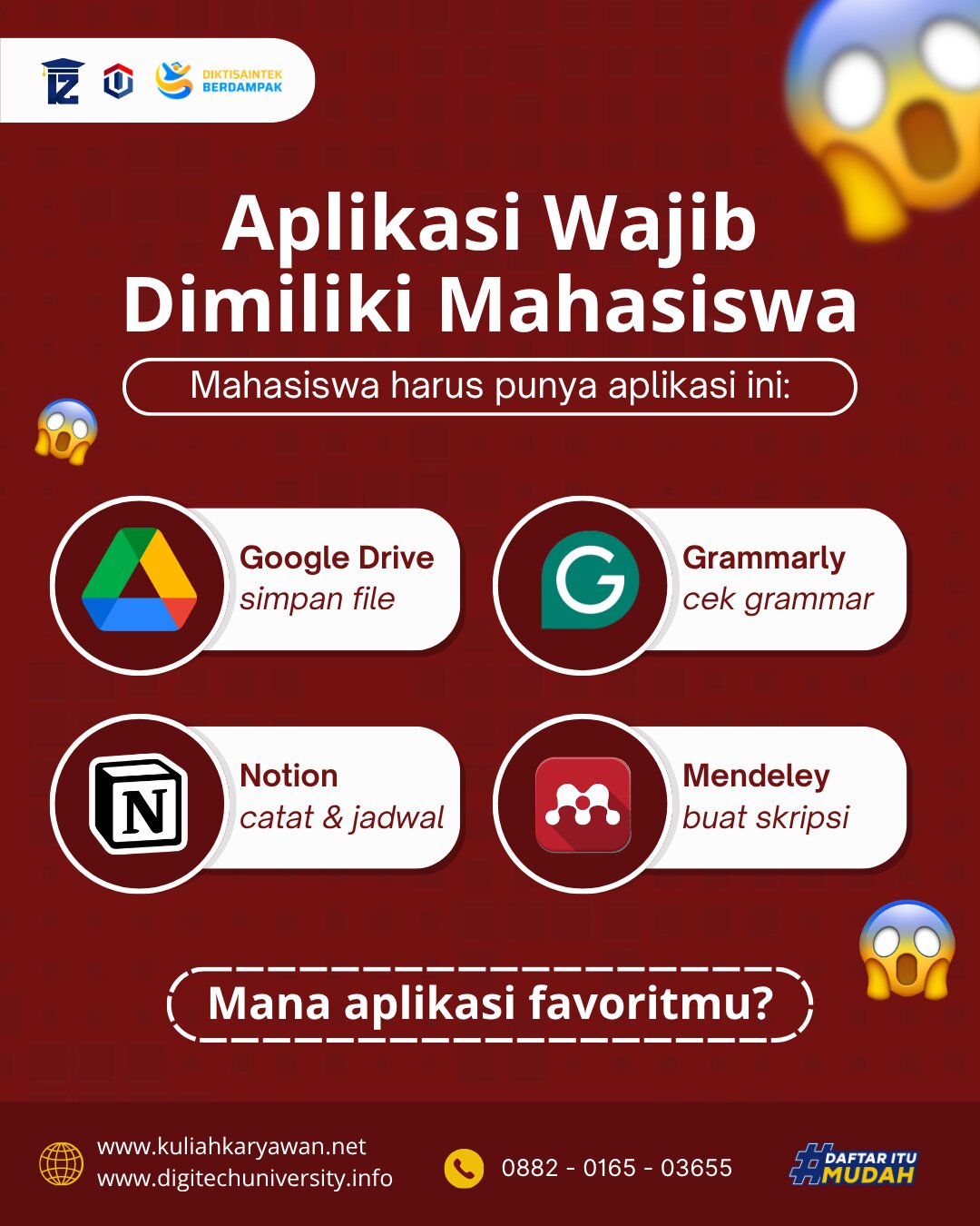 Aplikasi Wajib Dimiliki Mahasiswa Digitech University