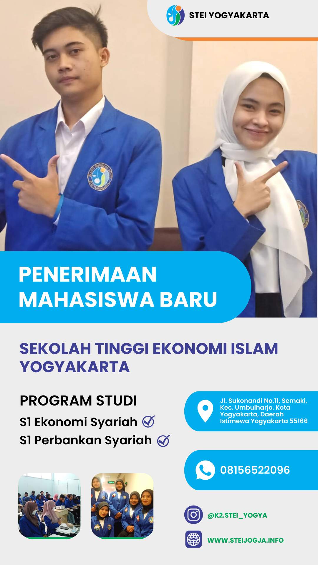 Pendaftaran Online mudah, cepat dan tepat  mahasiswa baru Kuliah Karyawan Kampus STEI Yogyakarta