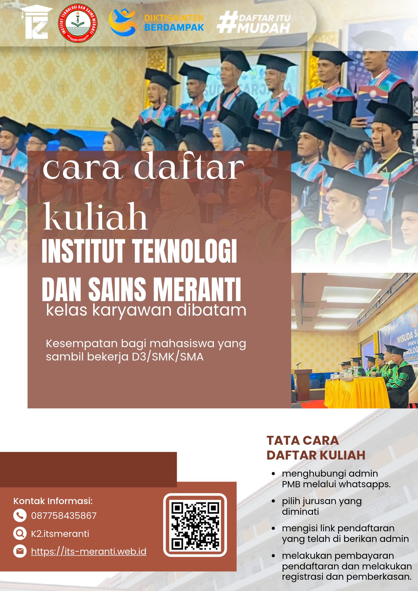 Cara daftar kuliah di Institut Teknologi  Dan Sains Meranti  