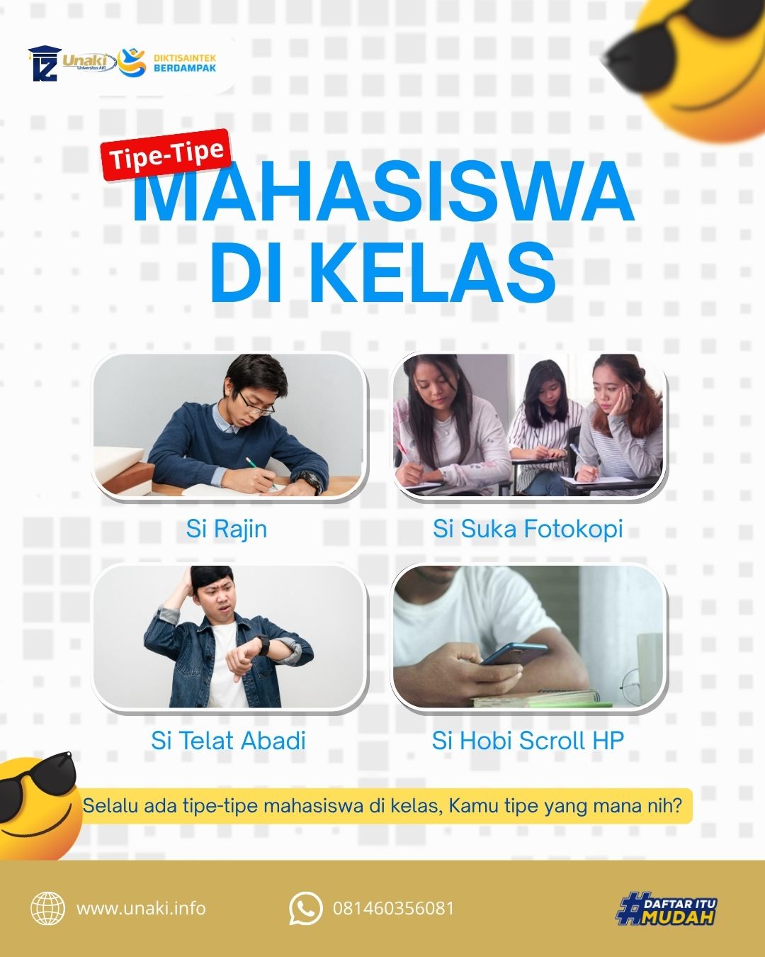 Yuk Ketahui Tipe Tipe Mahasiswa Sebelum Kamu Kuliah