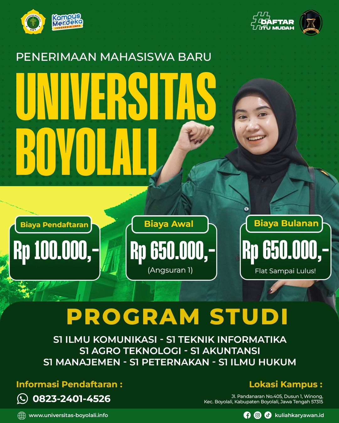 Pendaftaran K2 di UBY Boyolali
