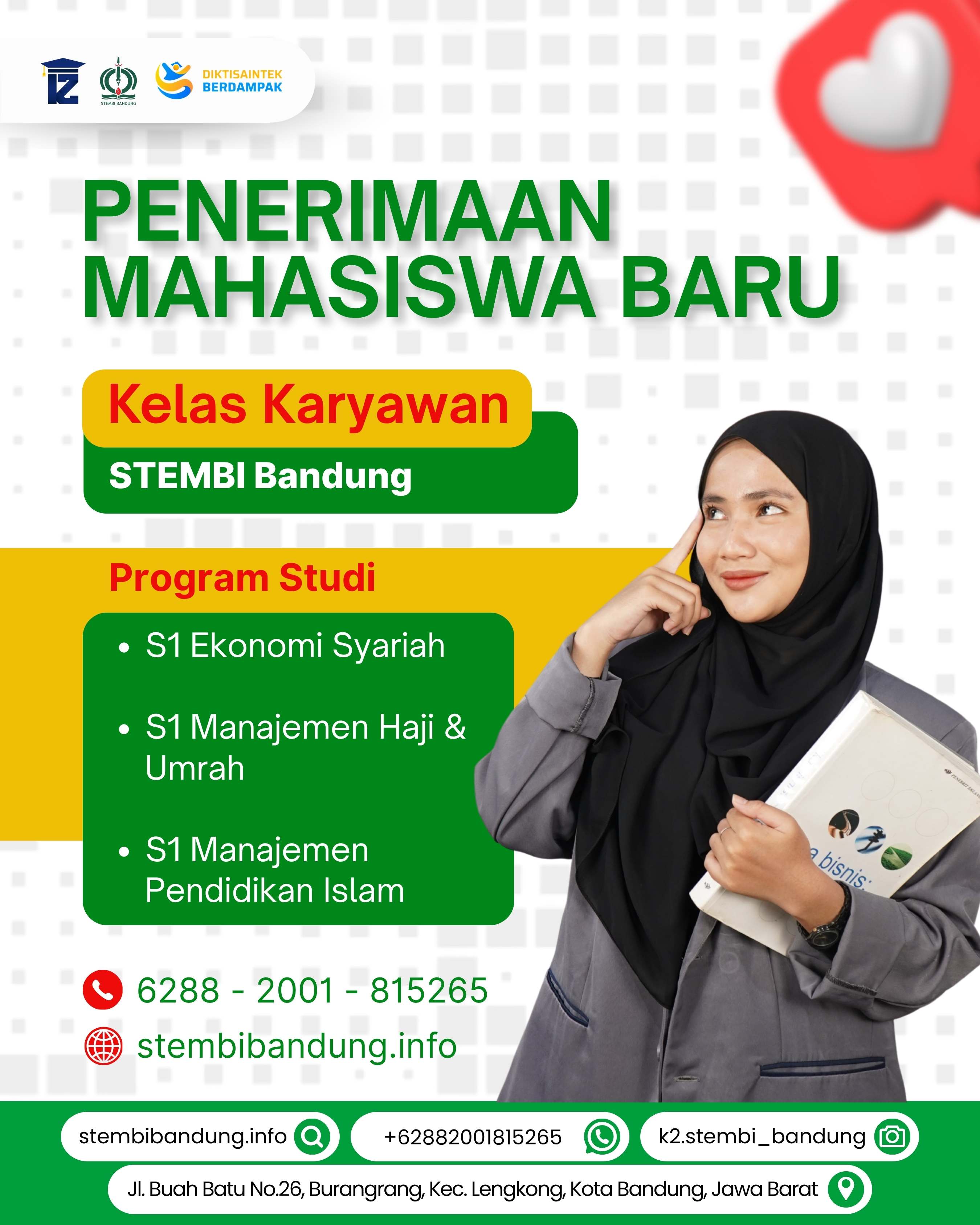 Pendaftaran Kuliah Kelas Karyawan di STEMBI Bandung 2026