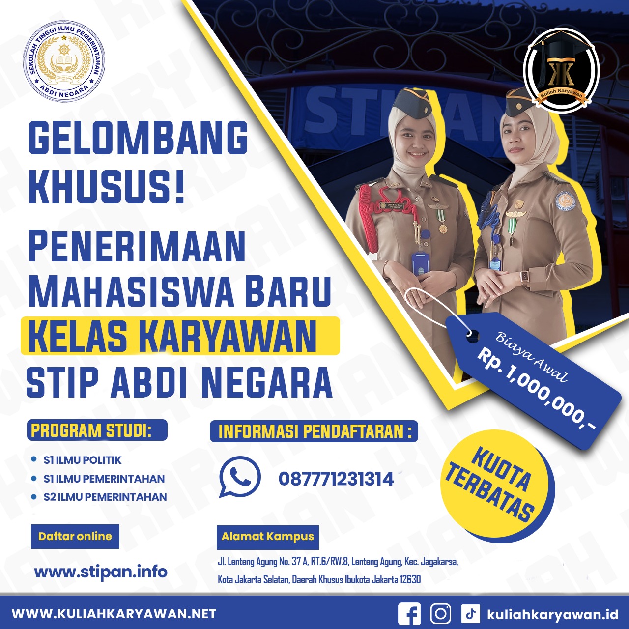 Info Pendaftaran Mahasiswa baru STIPAN