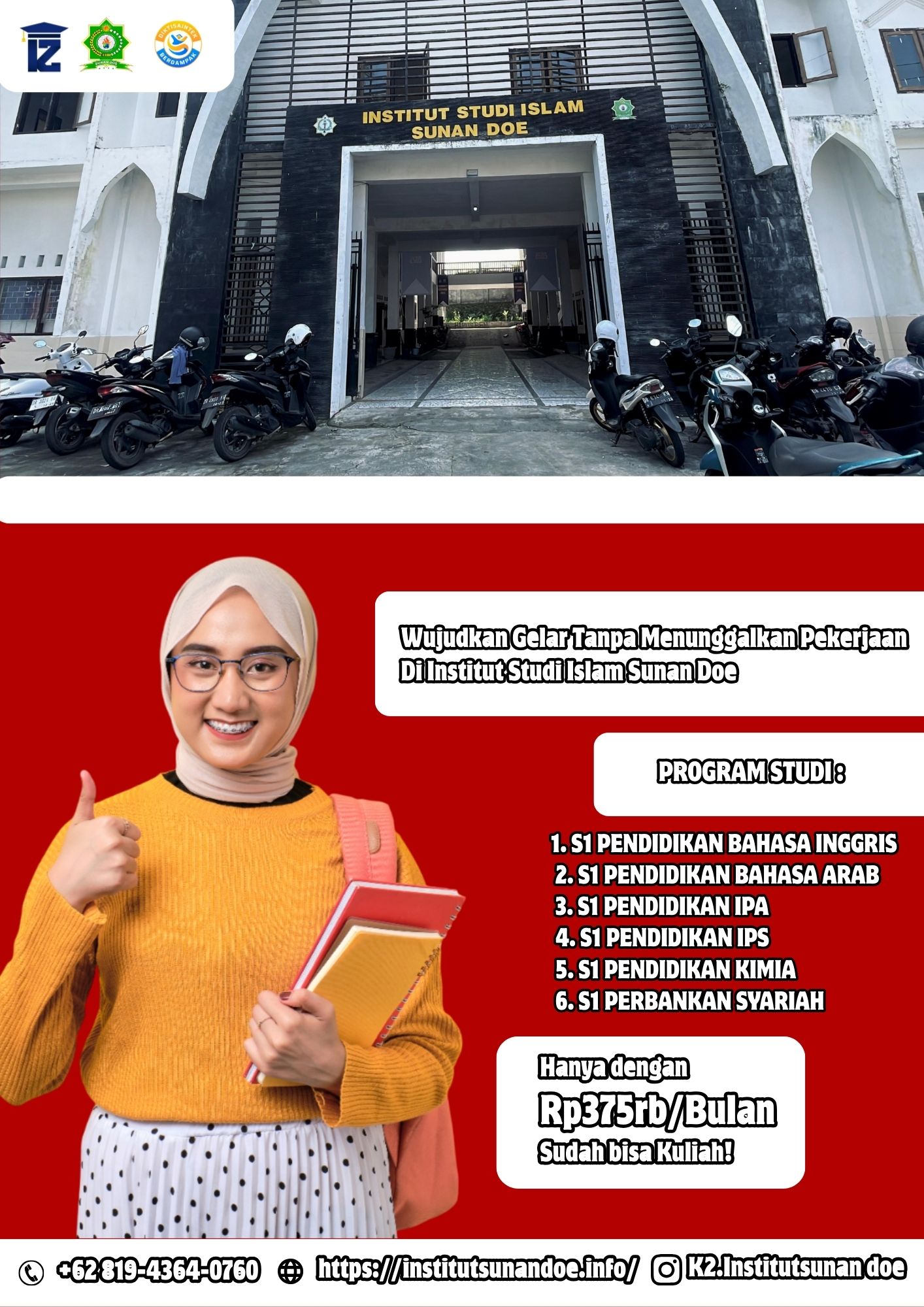 Wujudkan Gelar Tanpa Meninggalkan Pekerjaan di Institut Sunan Doe