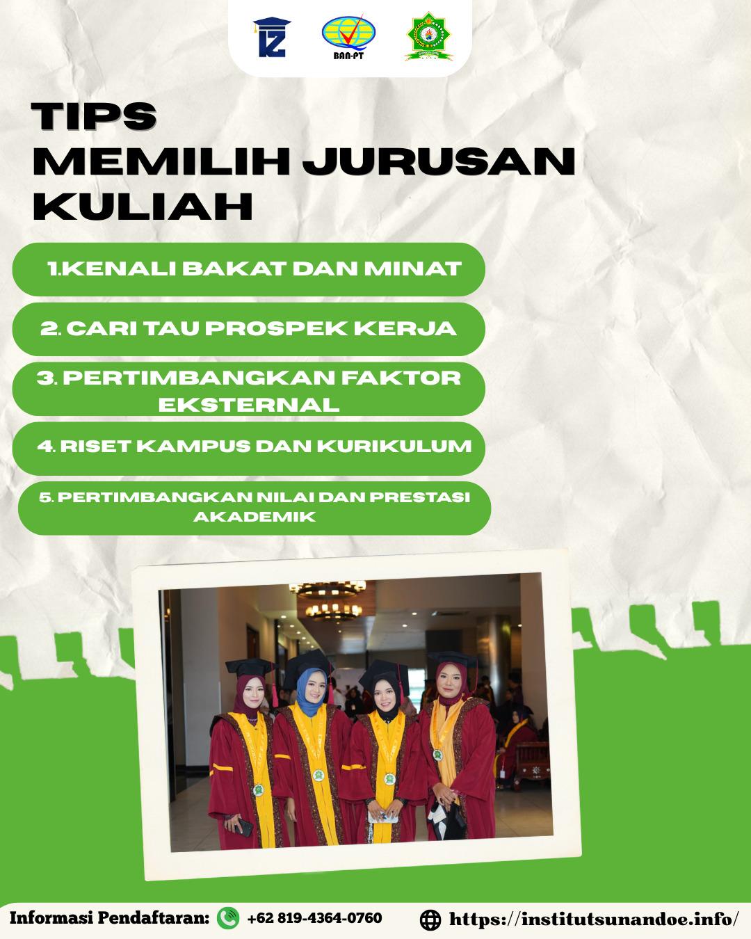 Tips Memilih Jurusan Kuliah sebelum Memutuskan untuk mengambil Jurusan