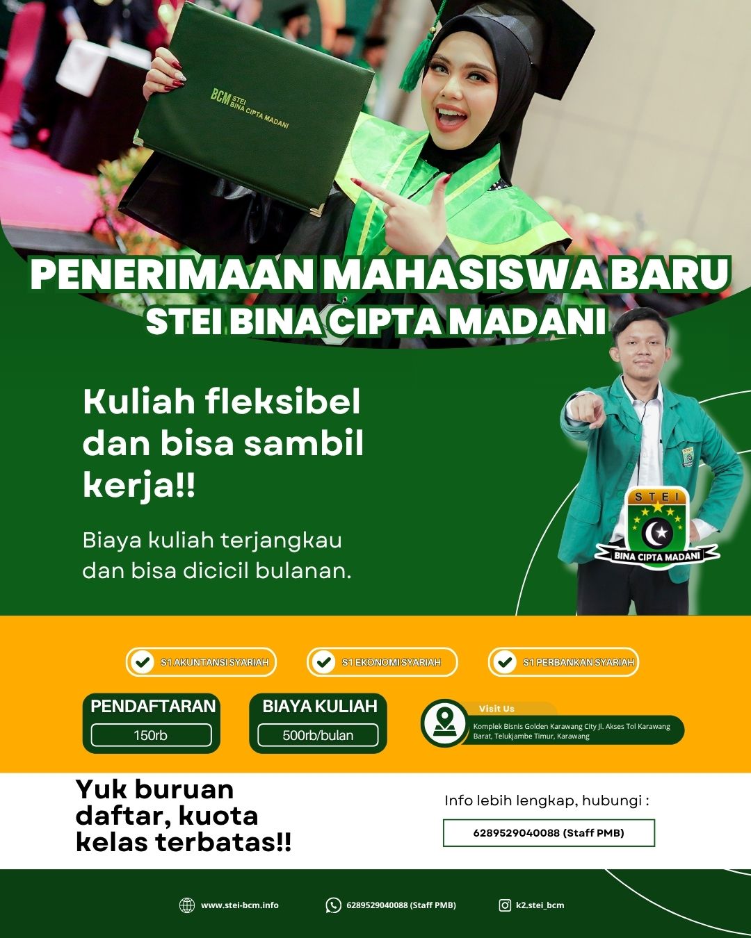 PMB Kelas Karyawan K2 STEI Bina Cipta Madani Karawang