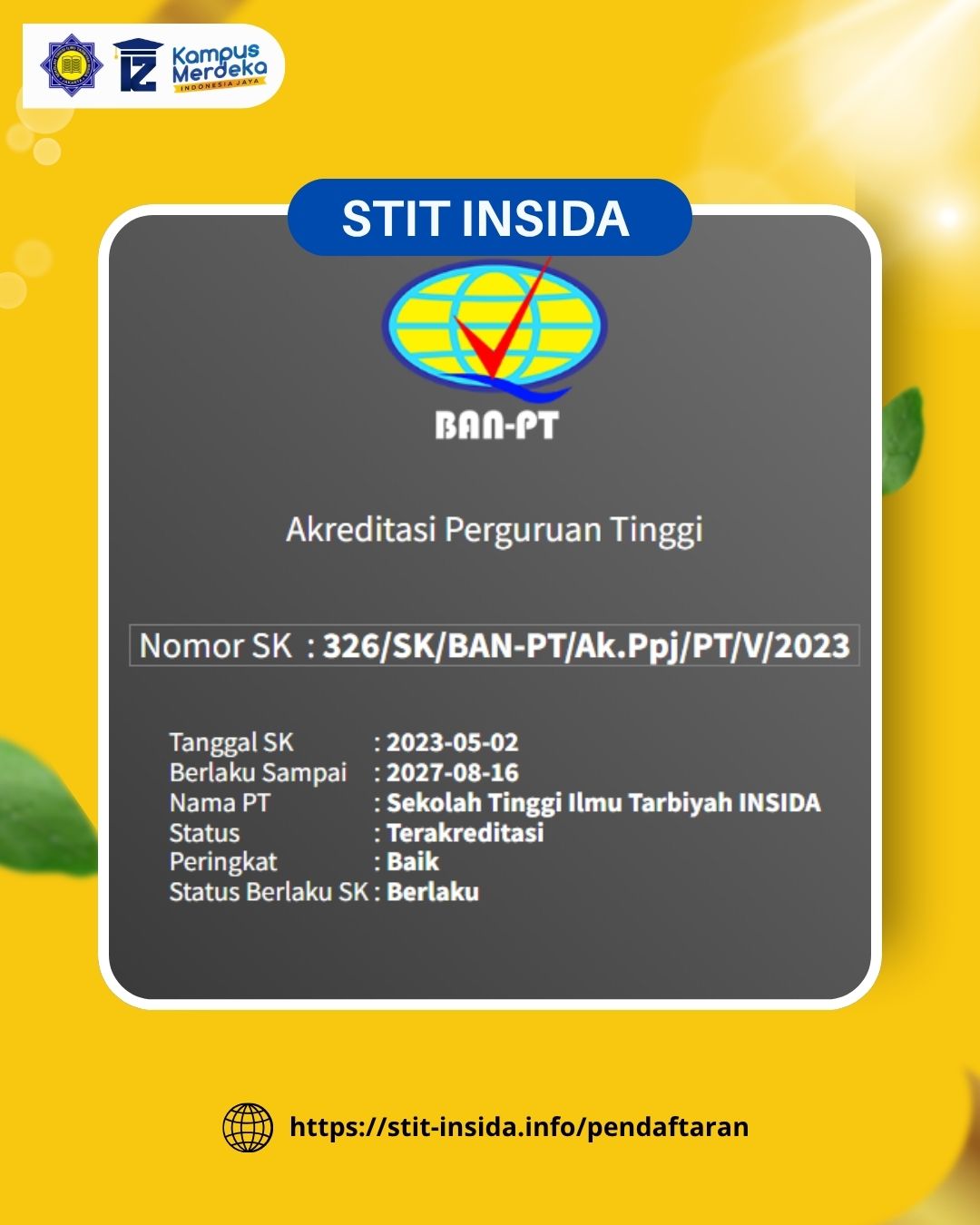 Kuliah di STIT INSIDA Sudah Terjamin dan Terakreditasi 