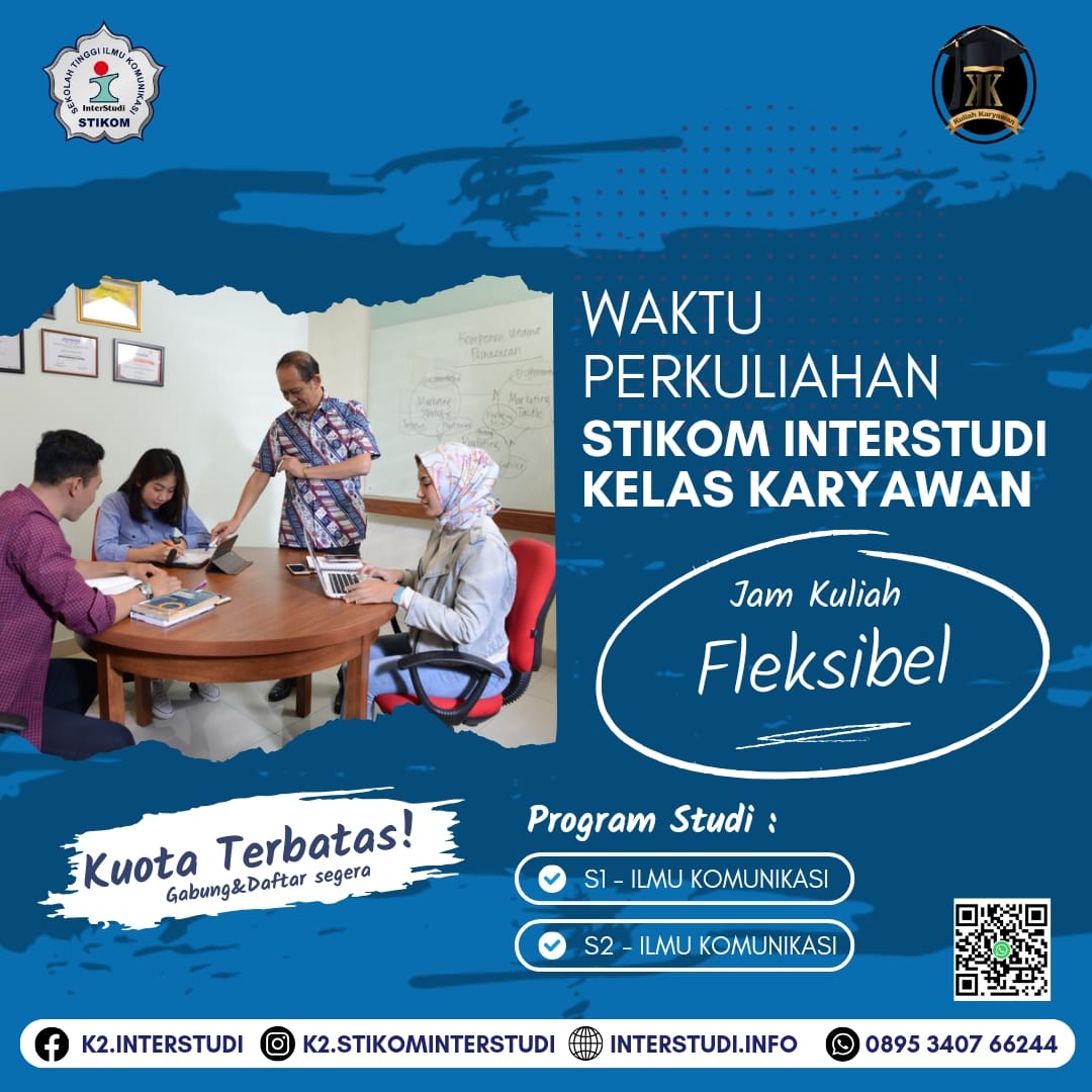 Waktu Perkuliahan Kelas Karyawan STIKOM InterStudi