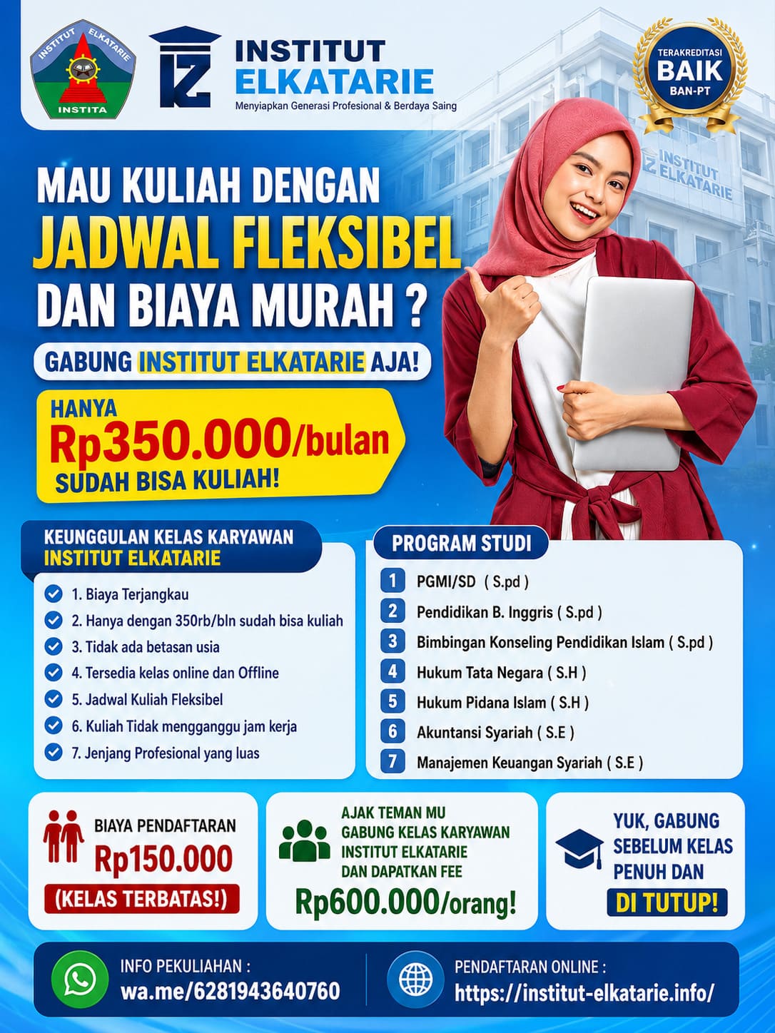 Rekomendasi Kuliah Karyawan Biaya Terjangkau dan Jadwal Fleksibel di Institut ElKatararie