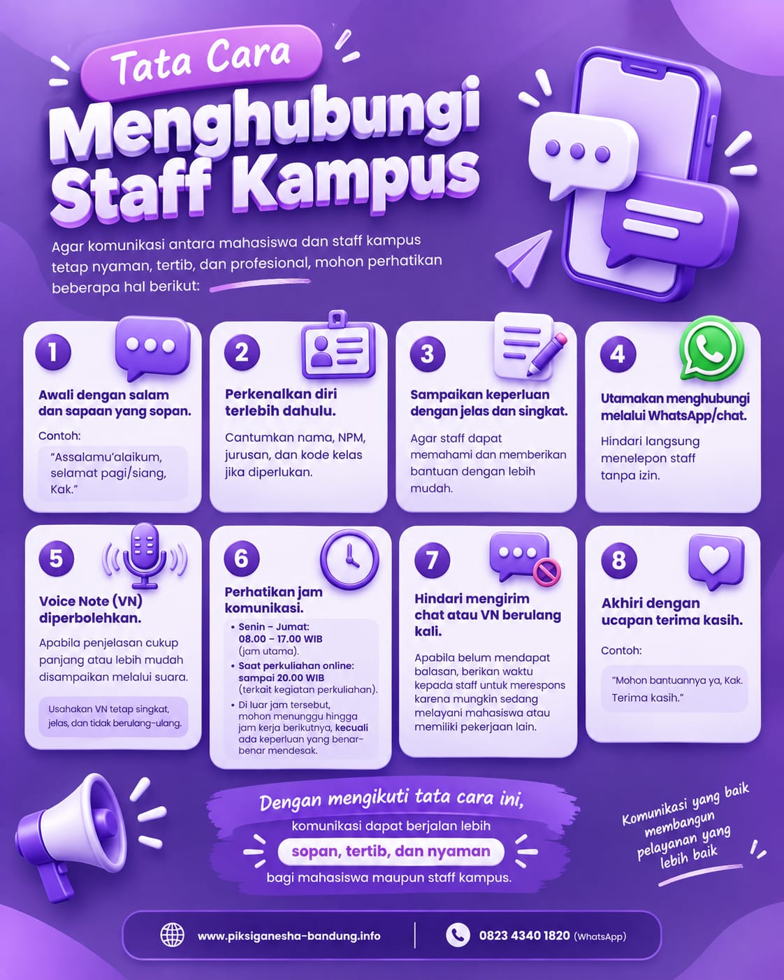 Tata Cara Menghubungi Staff Kampus yang Sopan dan Profesional Piksi Ganesha Bandung