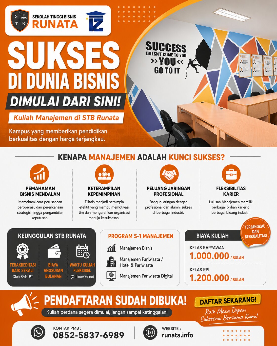 Langkah Awal Menuju Sukses Daftar Kuliah di STB Runata Sekarang