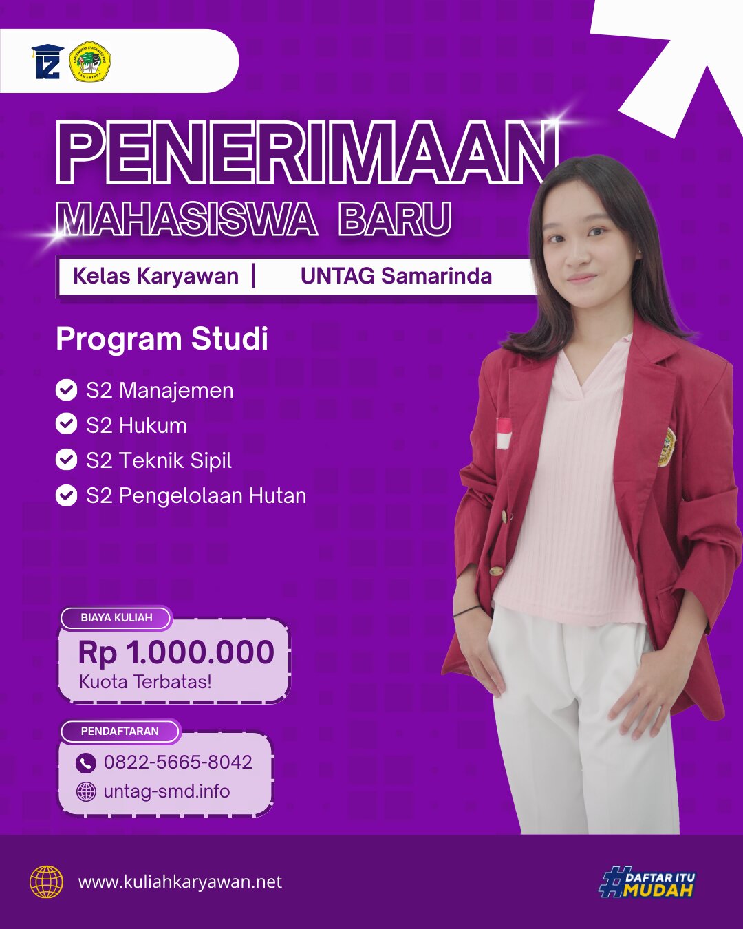 Cara mendaftar S1 Psikologi di UNTAG Samarinda