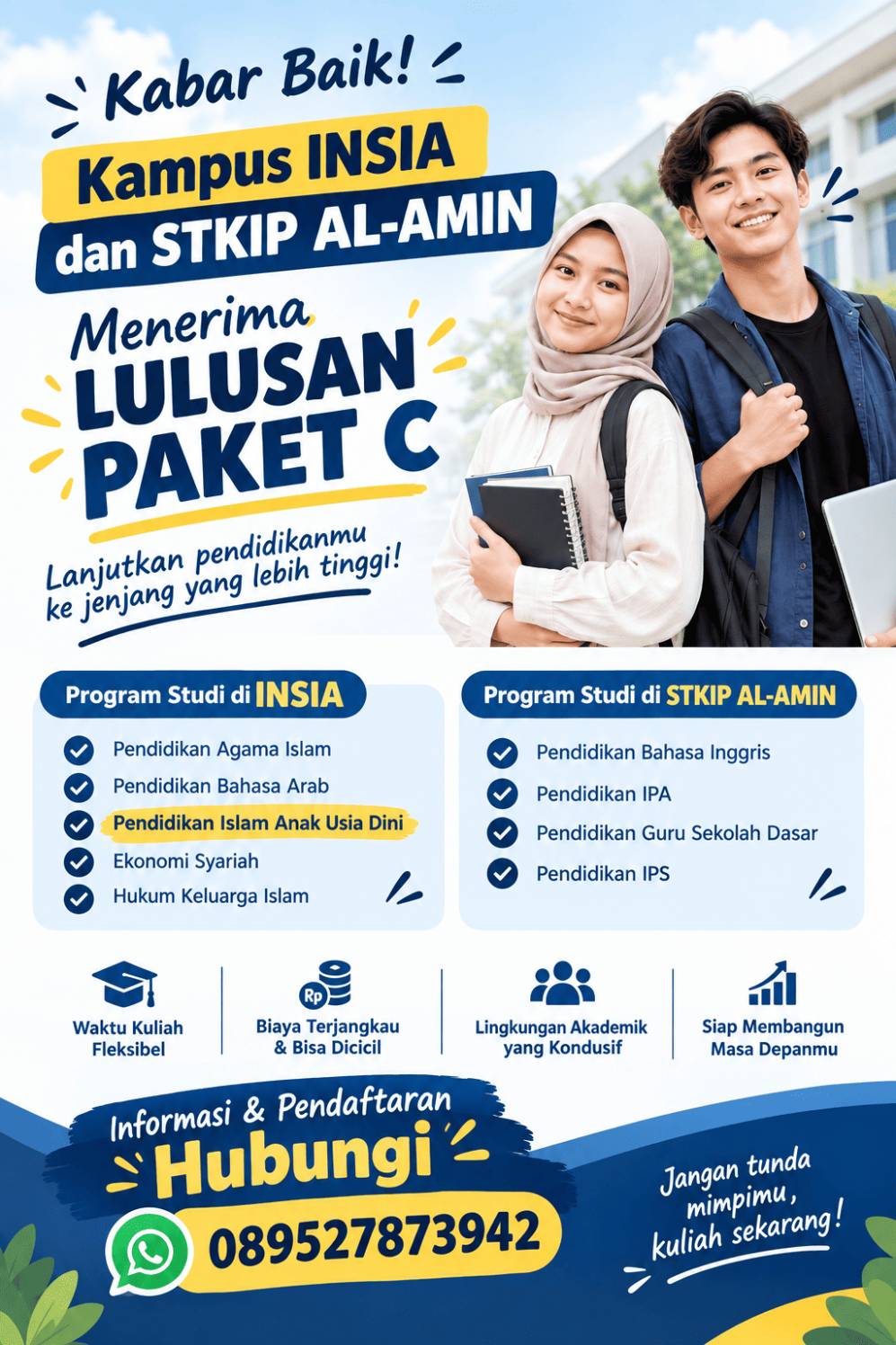 Kamu Punya Ijazah Paket C dan Tertarik Kuliah? Yuk Daftar di Kampus Al-Amin 