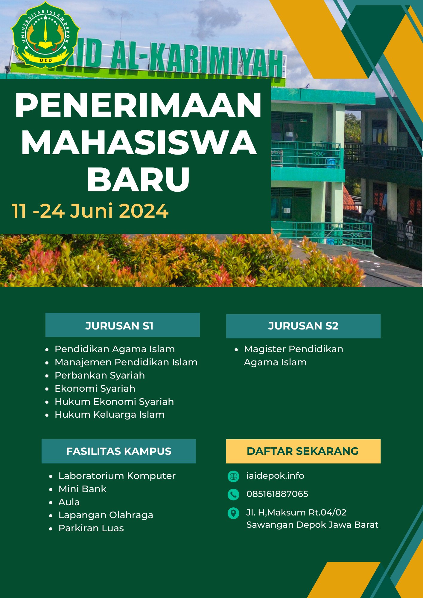 Jurusan Hukum Keluarga Islam Kampus K2 Universitas Islam Depok