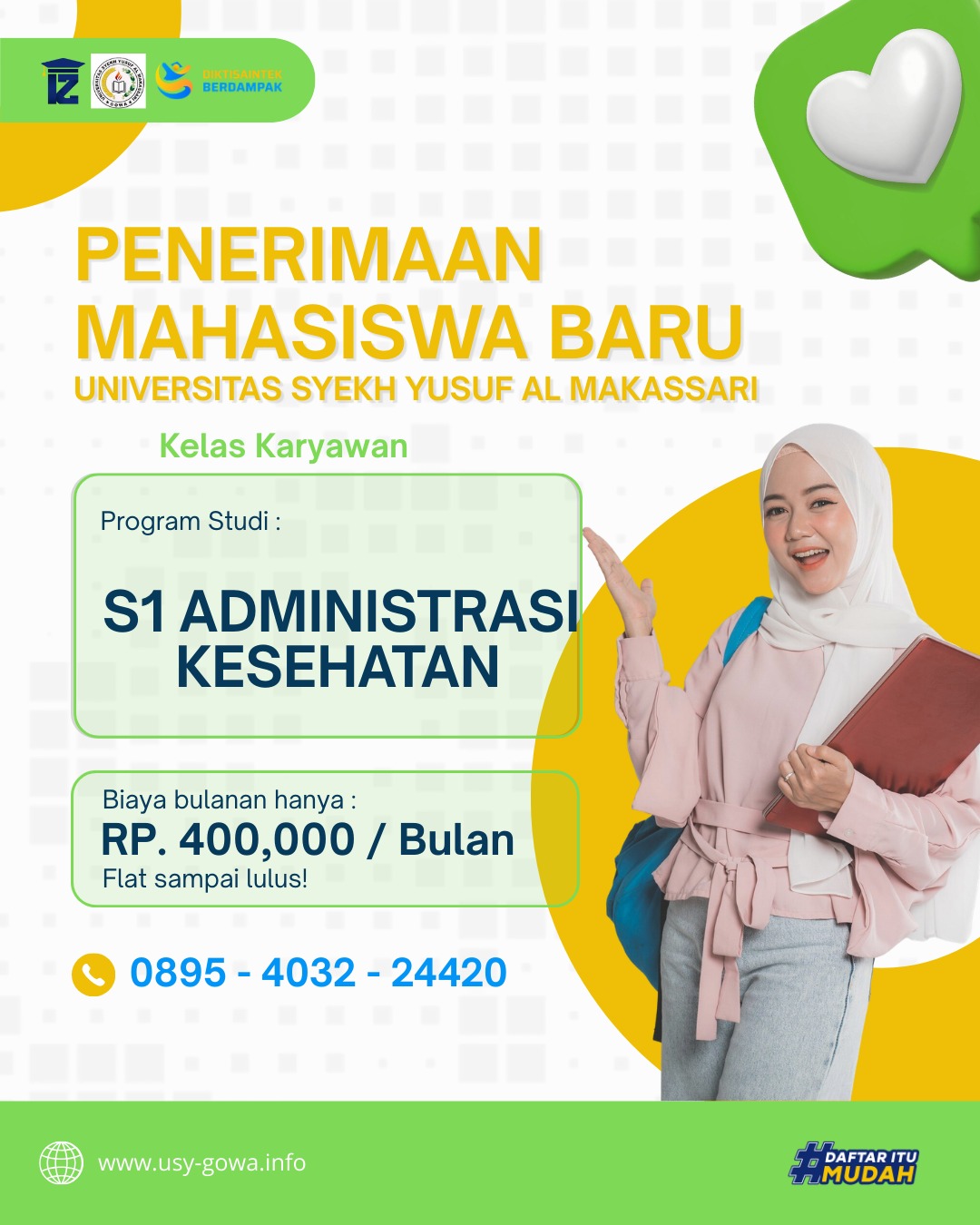 Kelas Karyawan S1 Administrasi Kesehatan Universitas Syekh Yusuf Al Makassari USY GOWA