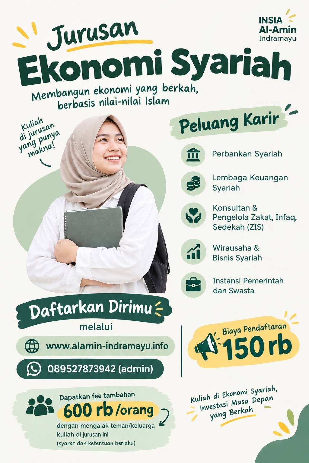 Jurusan Ekonomi Syariah Di Kampus Swasta Indramayu, Pembayaran Kelas Karyawan Bisa Dicicil Perbulan