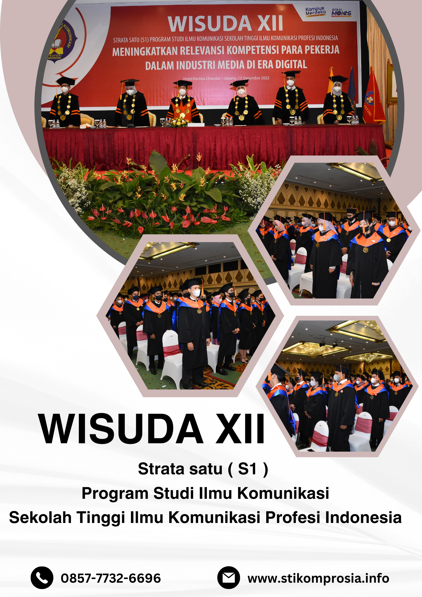 Wisuda XII Strata Satu Program Studi Ilmu Komunikasi STIKOM PROSIA