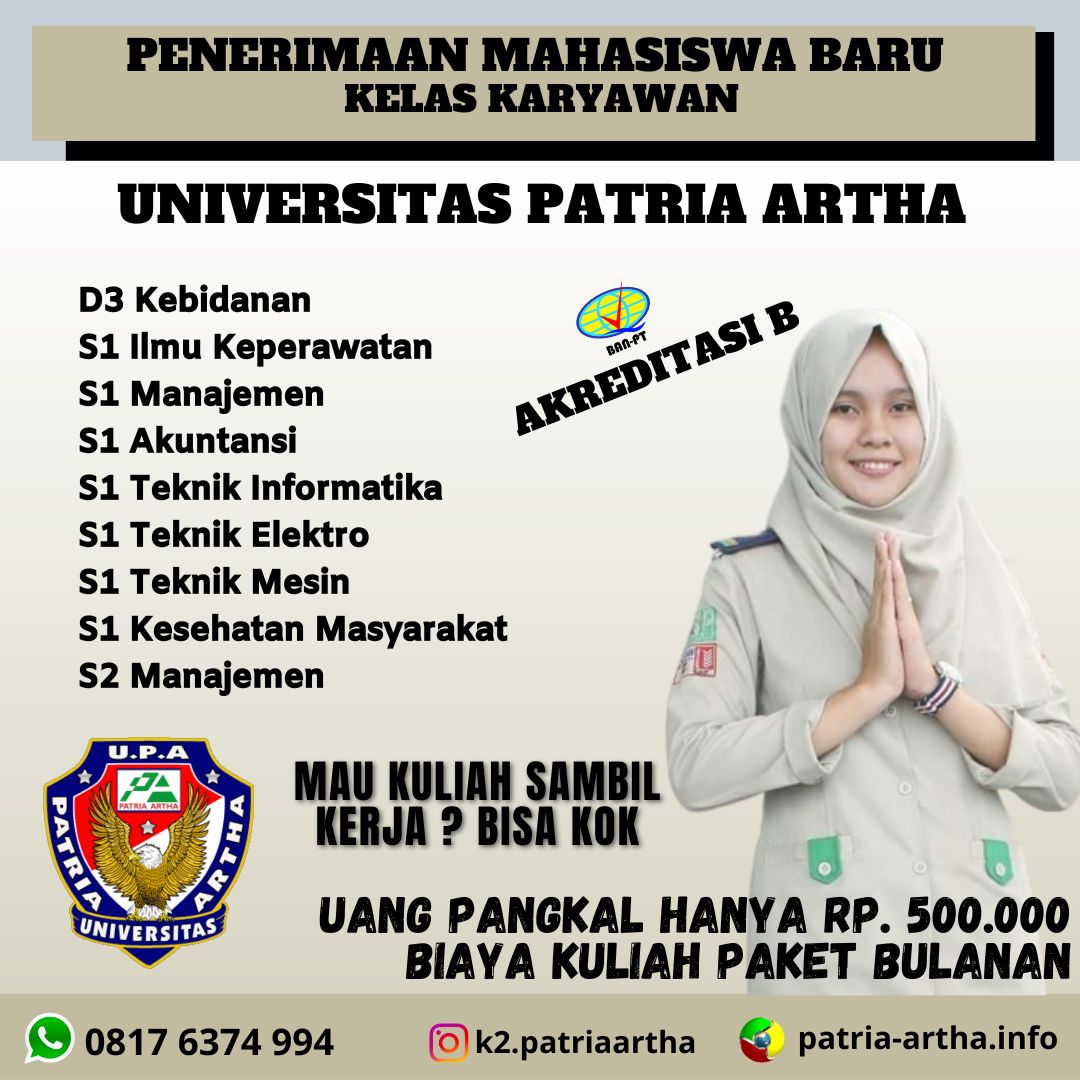 Kuliah D3 Kebidanan dan S1 Ilmu Keperawatan di Universitas Patria Artha Makassar