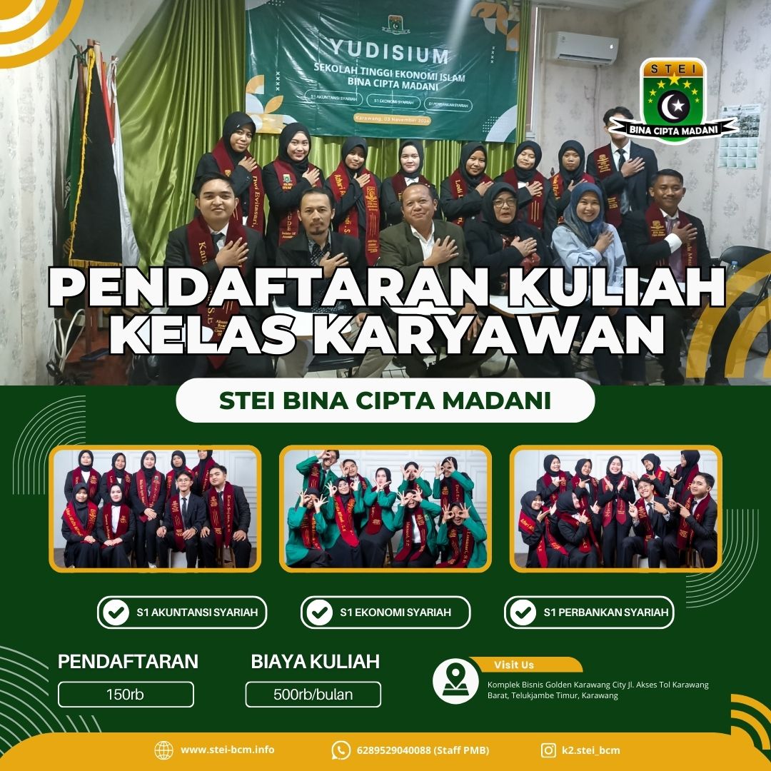 Pendaftaran Kuliah Kelas Karyawan STEI BCM Karawang