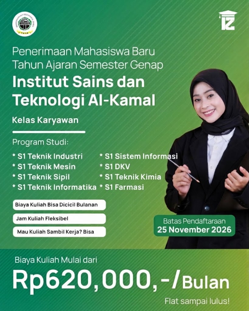 Periode Genap Di ISTA Al Kamal sudah di buka loh jangan sampe ketinggalan ya