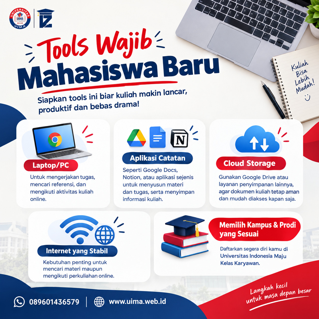 Tools Yang Wajib Disiapkan Mahasiswa Baru Untuk Kuliah Lebih Produktif