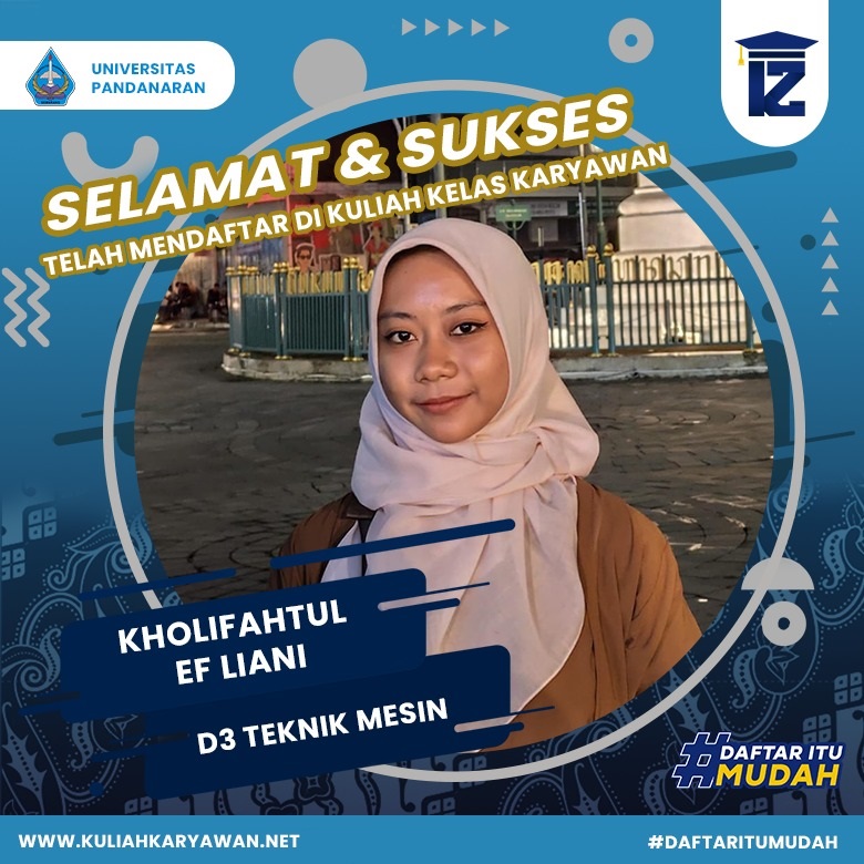 Selamat dan Sukses Telah mendaftar di kampus Universitas Pandanaran