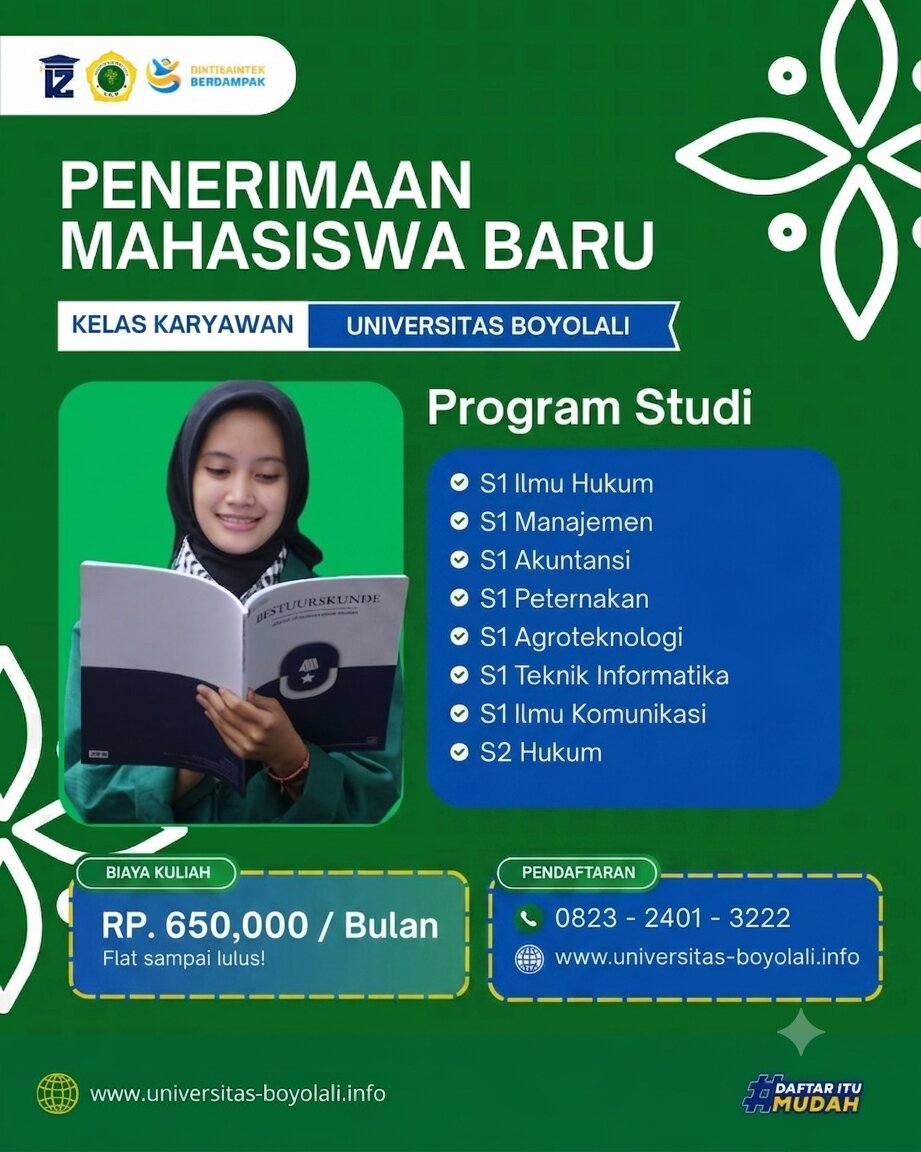 Jalur Pendaftaran Universitas Boyolali