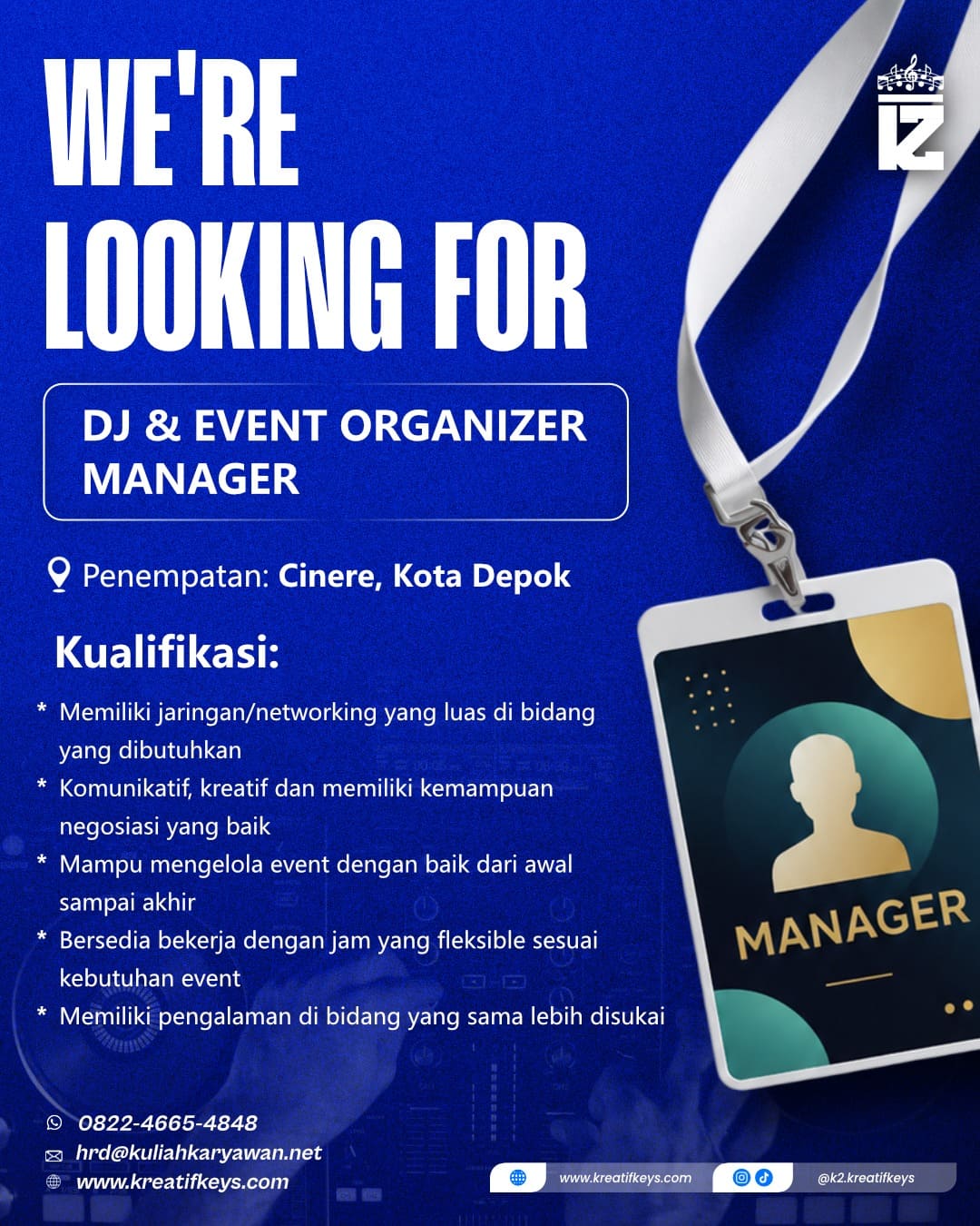 DJ dan Event Organizer Manager