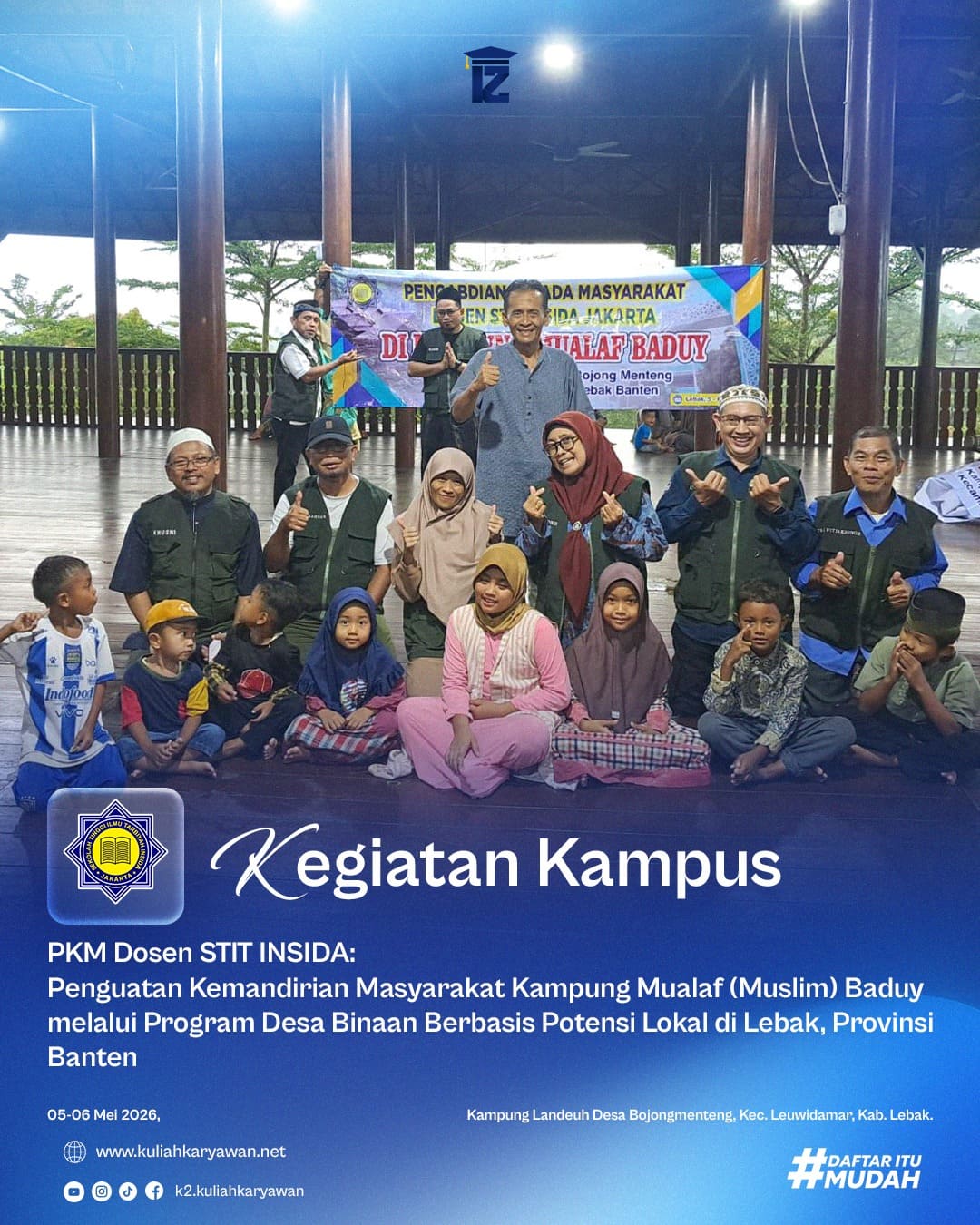 Dosen STIT INSIDA Mengabdi: Membangun Kemandirian di Kampung Mualaf Baduy