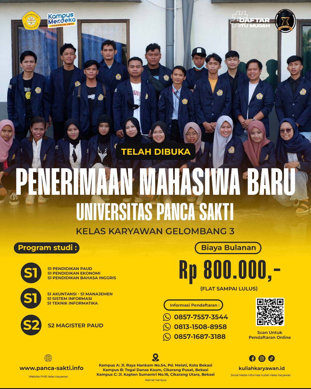 Kampus Kelas Karyawan Malam di Daerah Jatiasih