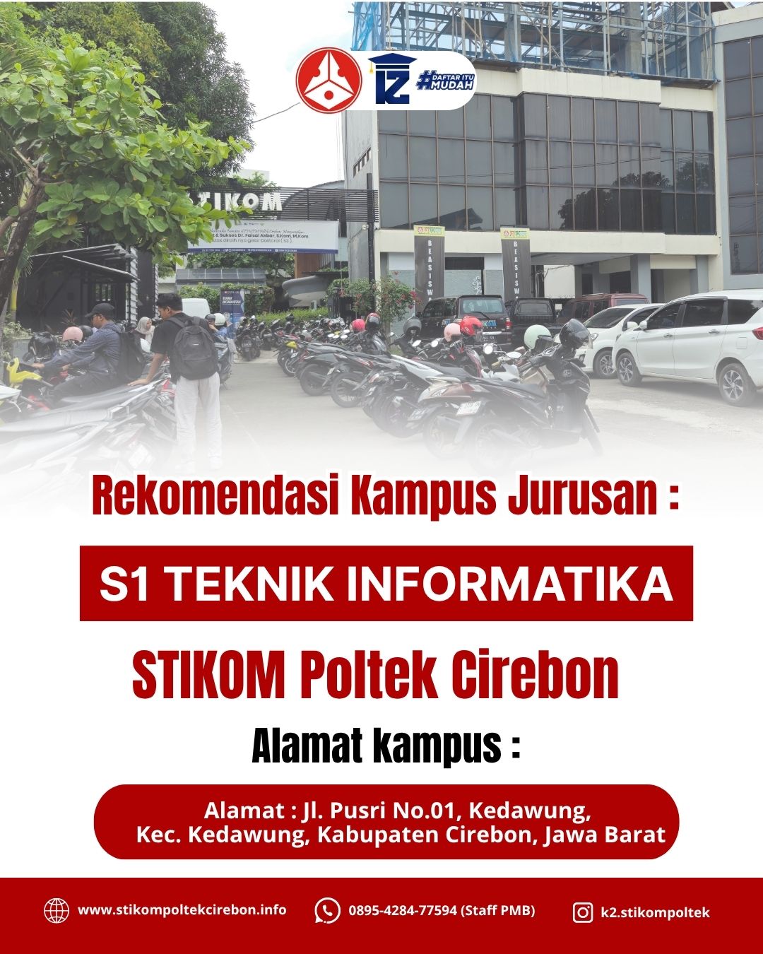 Rekomendasi kampus jurusan Teknik Informatika di Cirebon