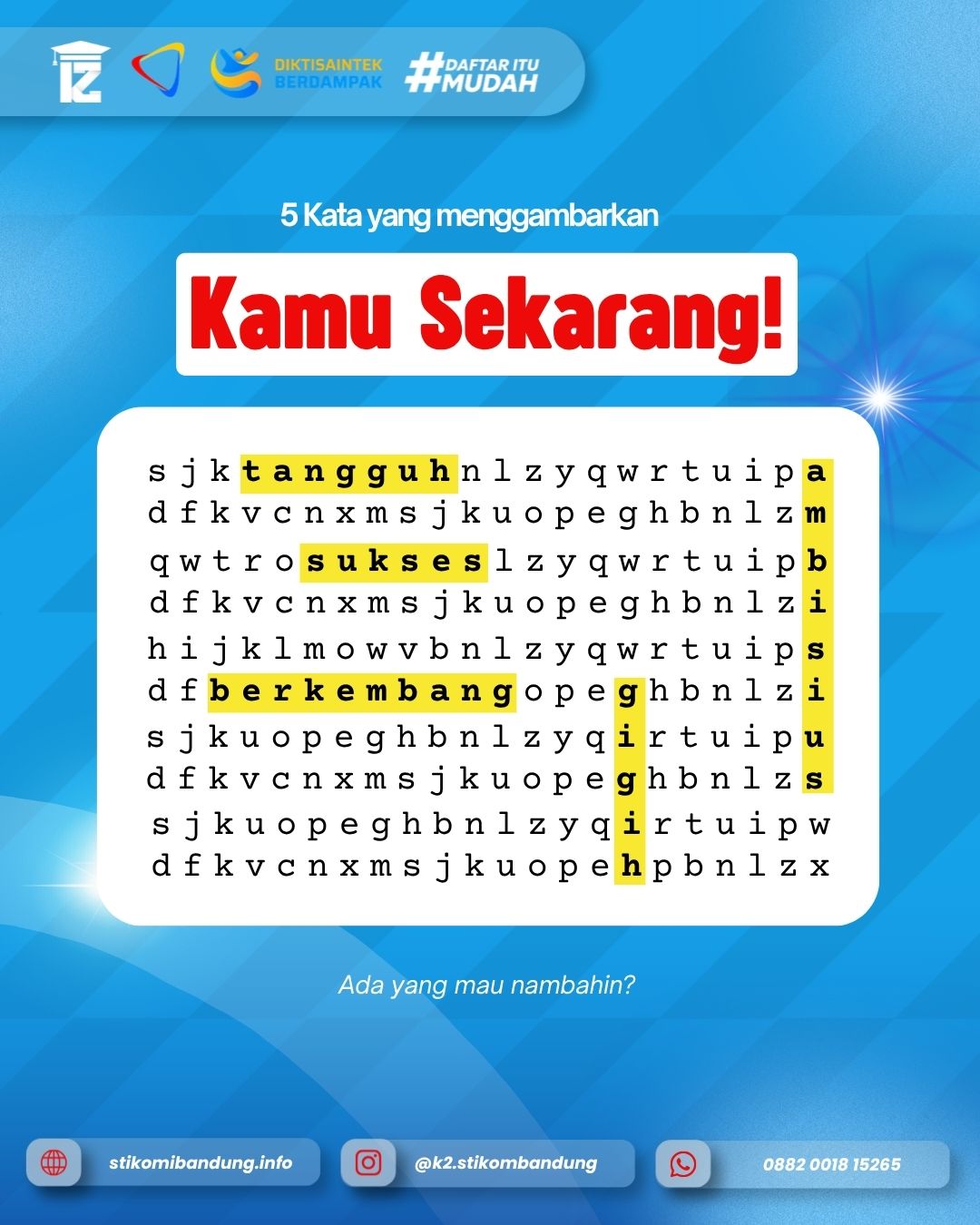 Saatnya Berkembang Bersama STIKOM Bandung