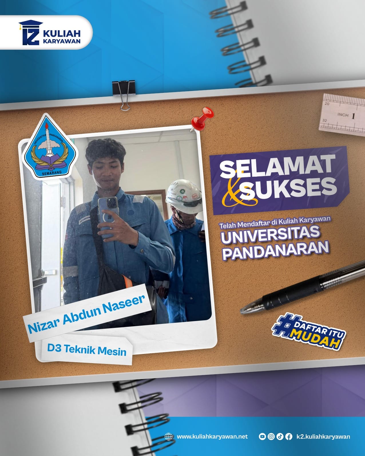 Selamat dan Sukses Telah Mendaftar di Kampus Universitas Pandanaran
